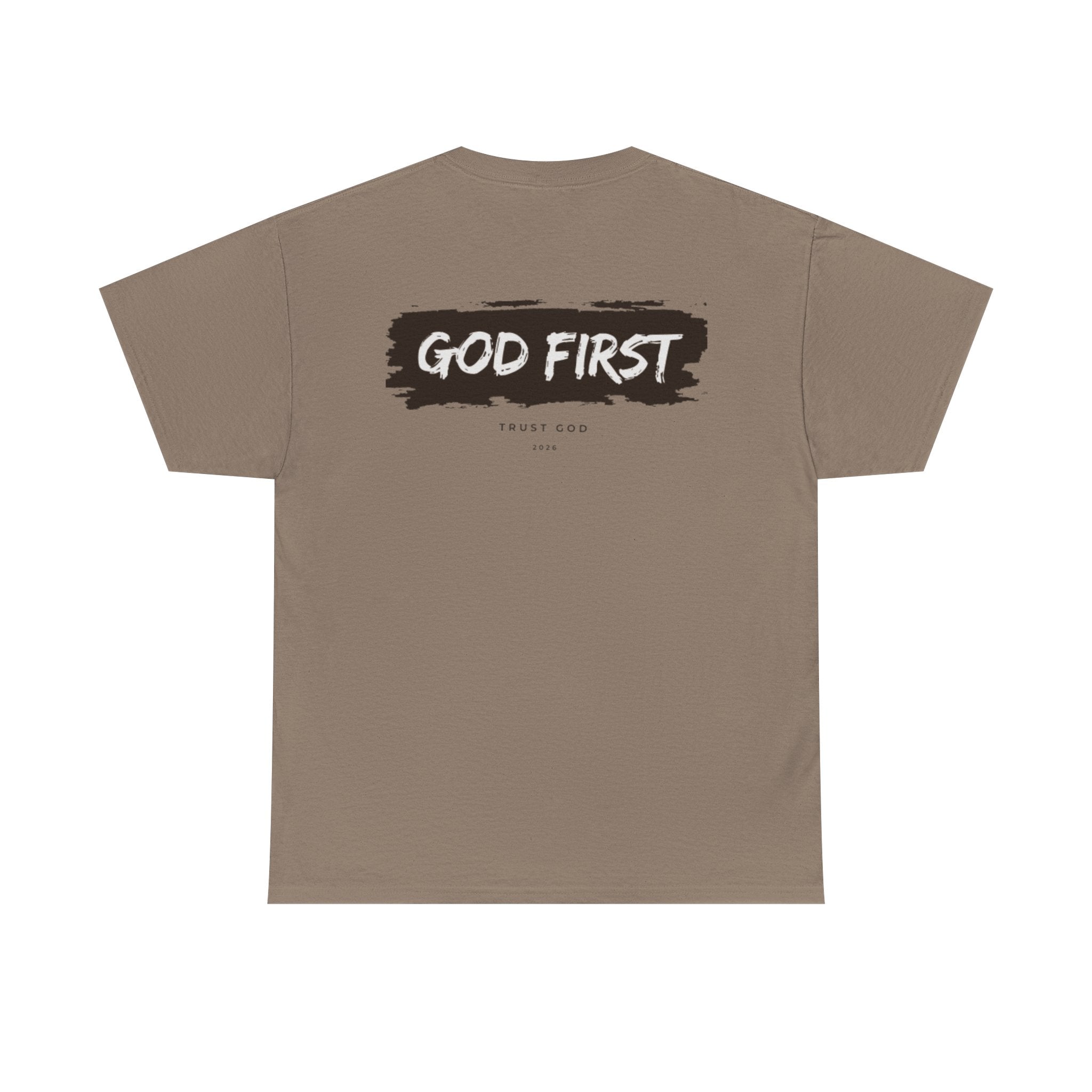 Faith Over Fear "God First" Tee Inspirational Christian T-Shirt