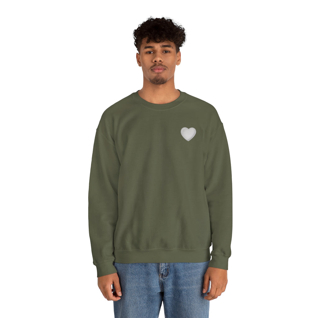 Crewneck Sweatshirt — 'Dios nunca falla' Script Heart Spiritual Pullover