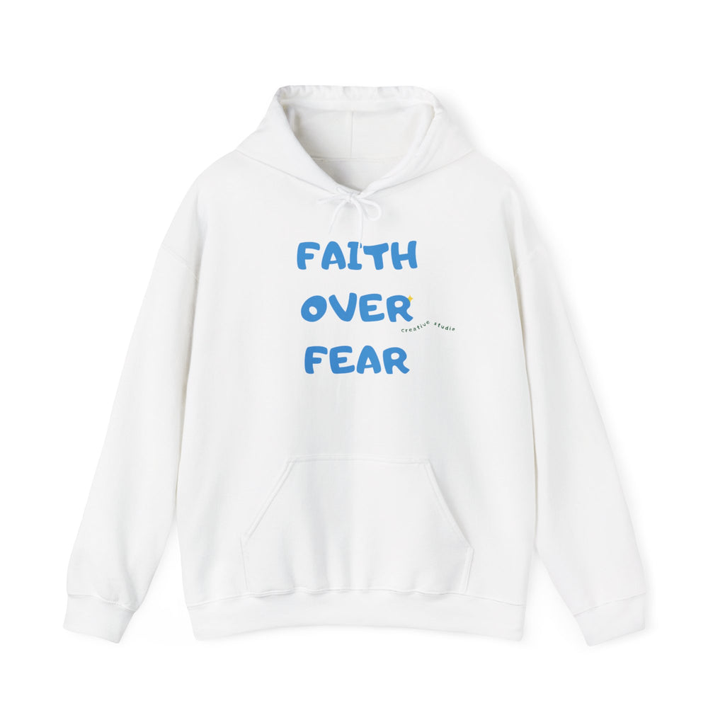 Faith Over Fear Hoodie — Christian Cross Inspirational Pullover