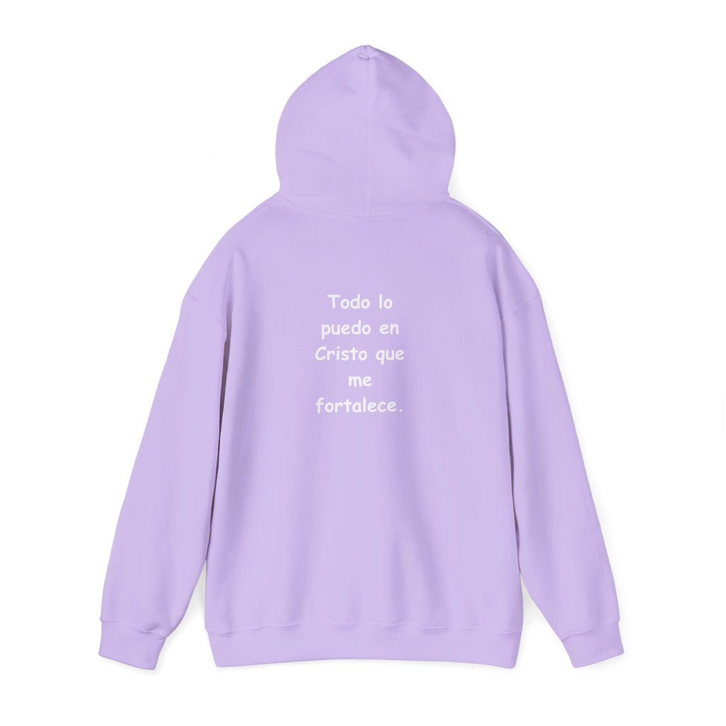 Filipenses 4:13 Hoodie 'Todo lo puedo en Cristo que me fortalece'.