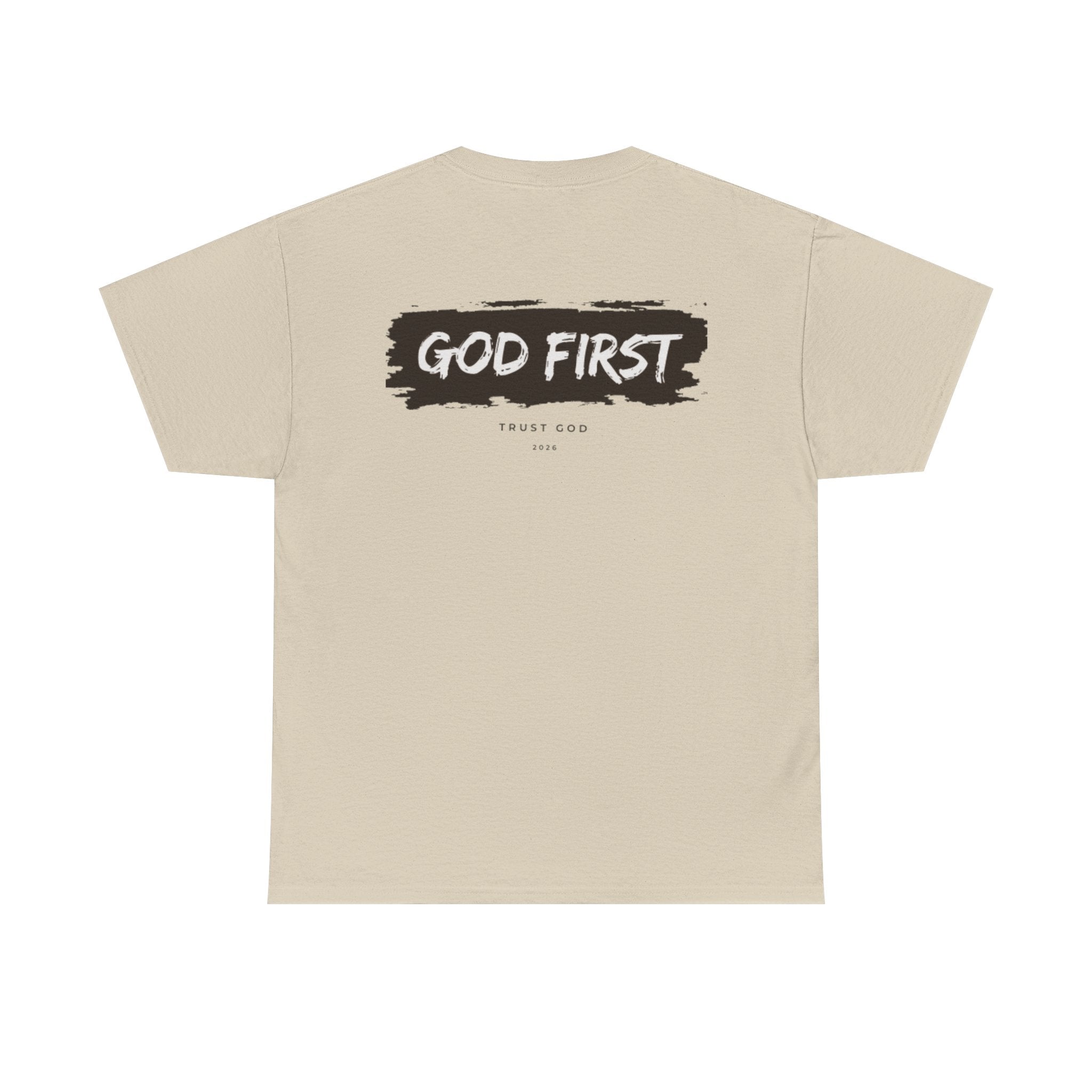 Faith Over Fear "God First" Tee Inspirational Christian T-Shirt