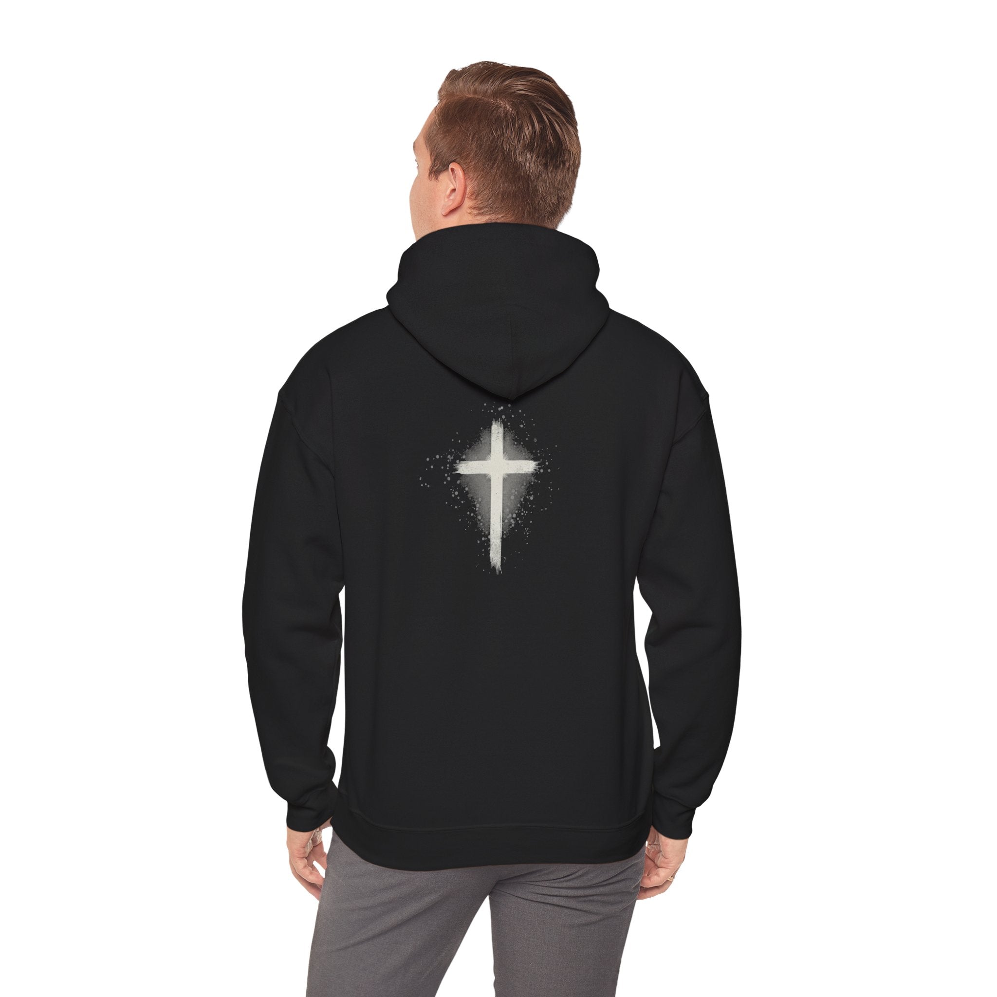Religious Hoodie Cross Graphic with Jesus Saves