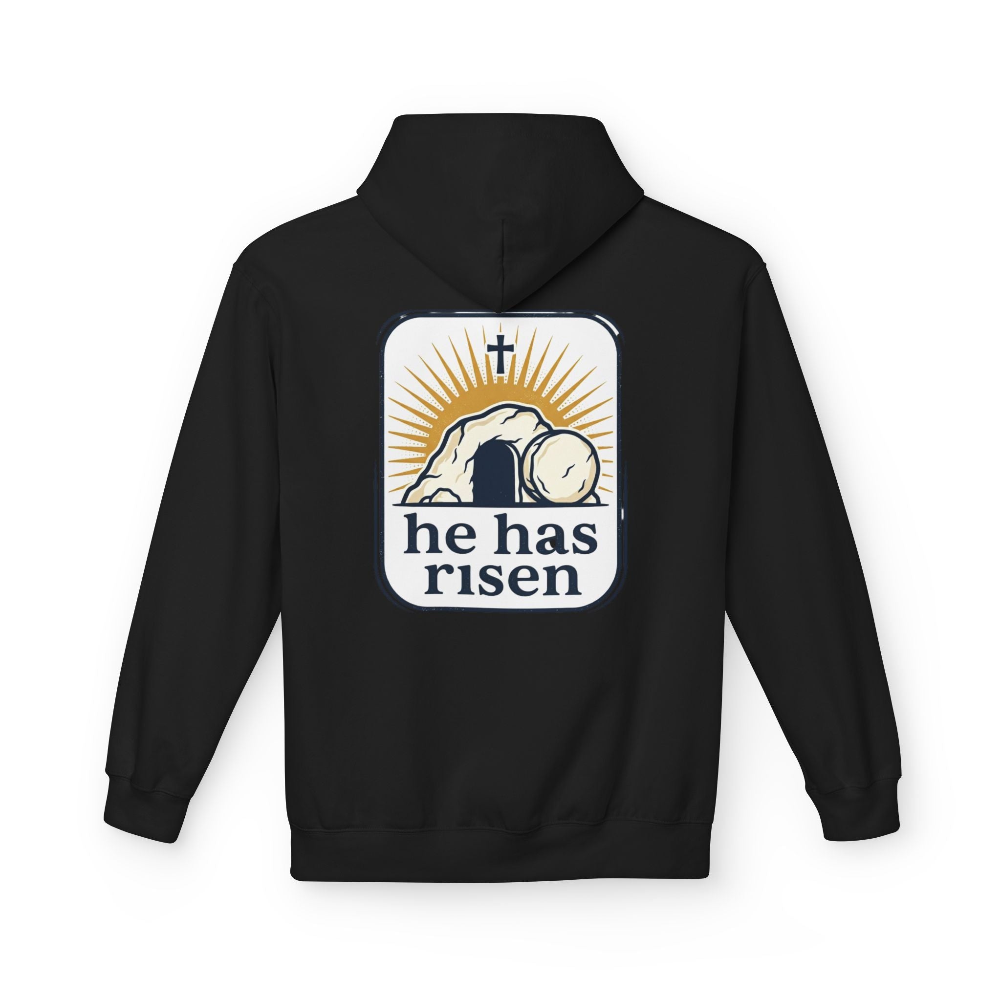 Matthew 28:6 Hoodie — "He Is Risen" Easter Christian Pullover