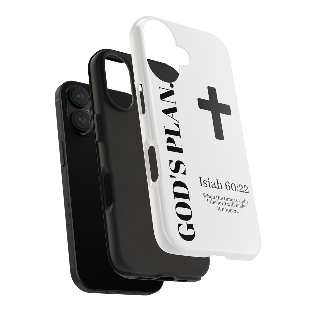 God's Plan Phone Case — Isaiah 60:22 Christian Cross Tough Phone Cover