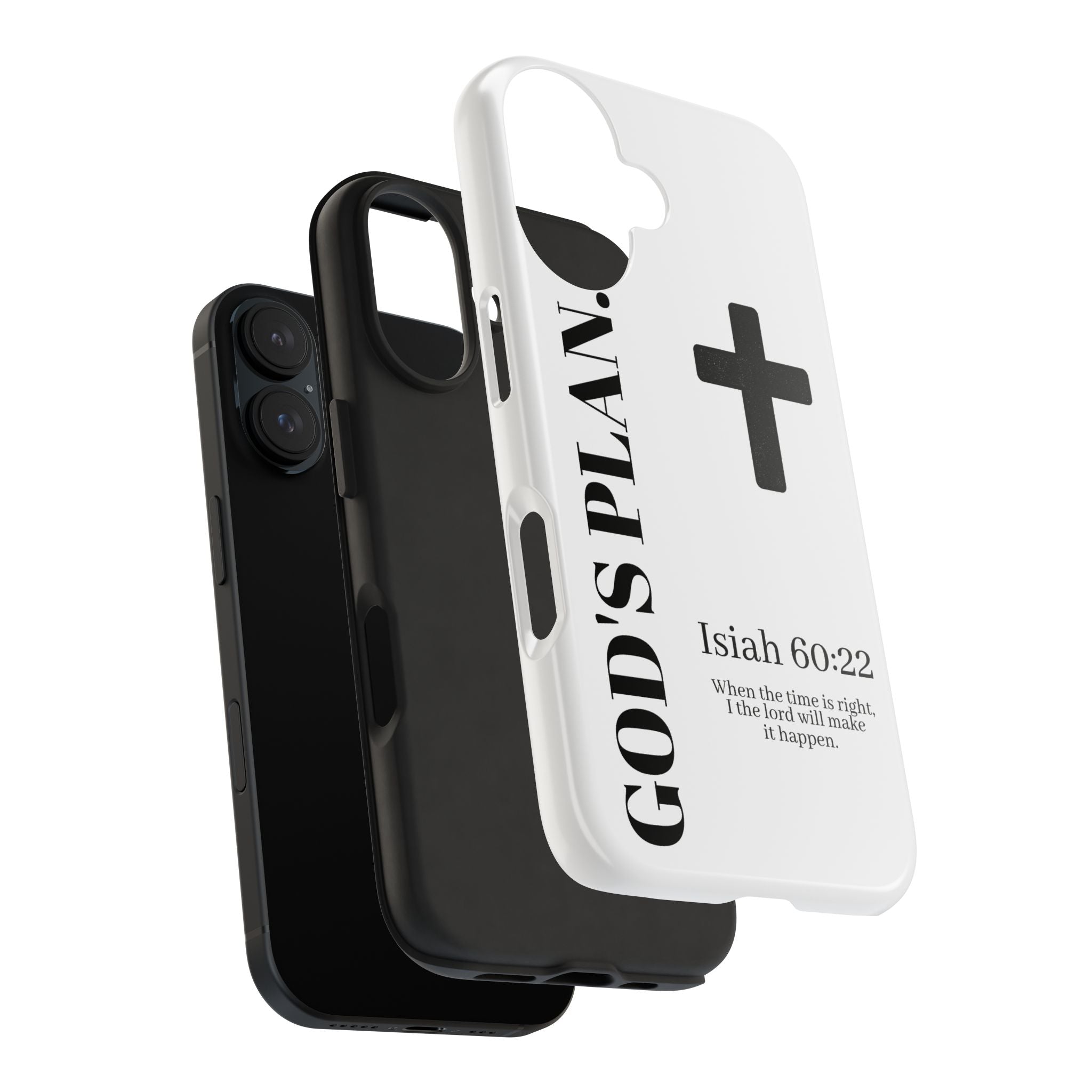 God's Plan Phone Case — Isaiah 60:22 Christian Cross Tough Phone Cover