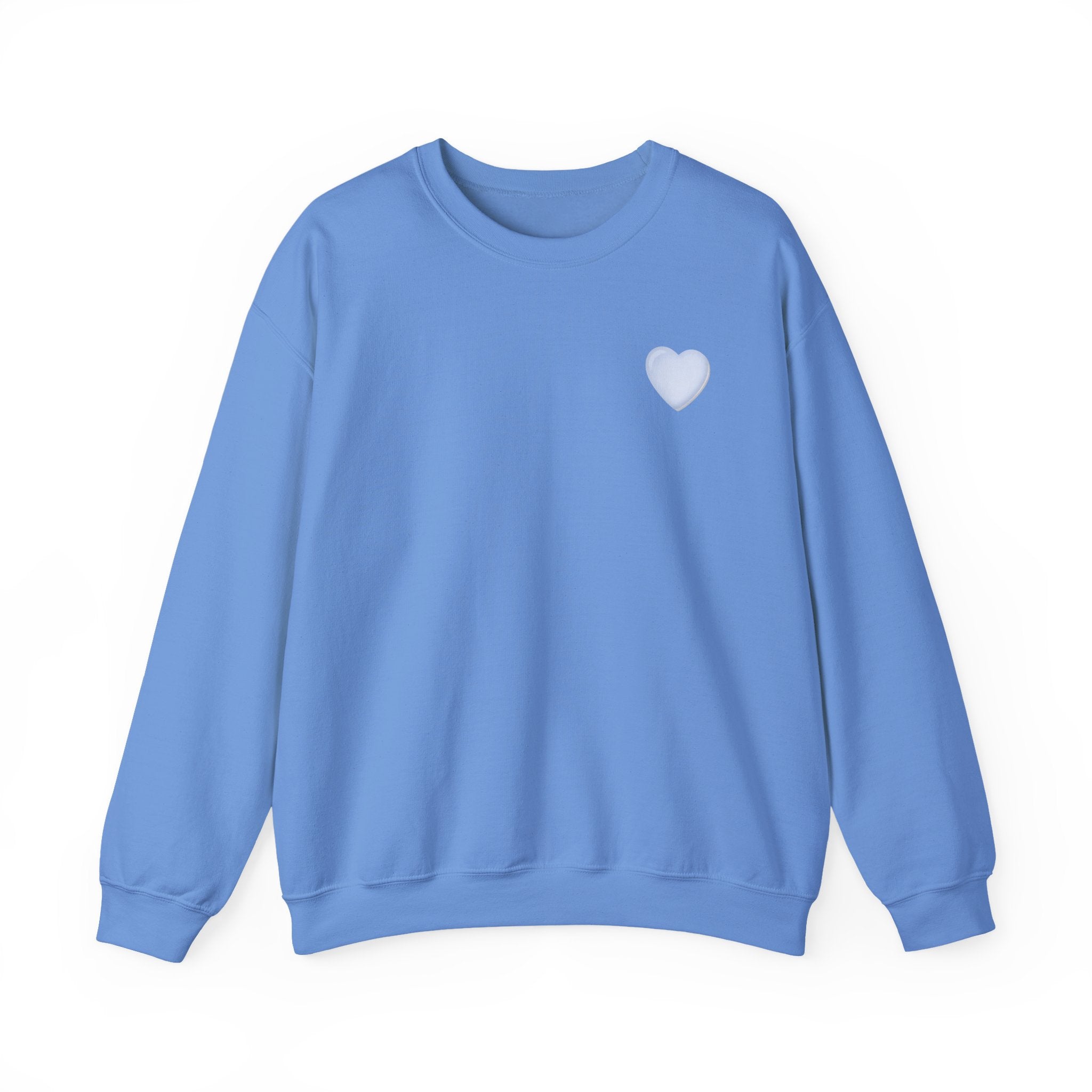 Crewneck Sweatshirt — 'Dios nunca falla' Script Heart Spiritual Pullover