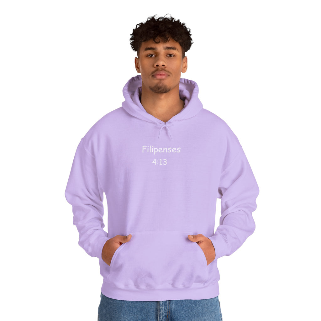 Filipenses 4:13 Hoodie 'Todo lo puedo en Cristo que me fortalece'.