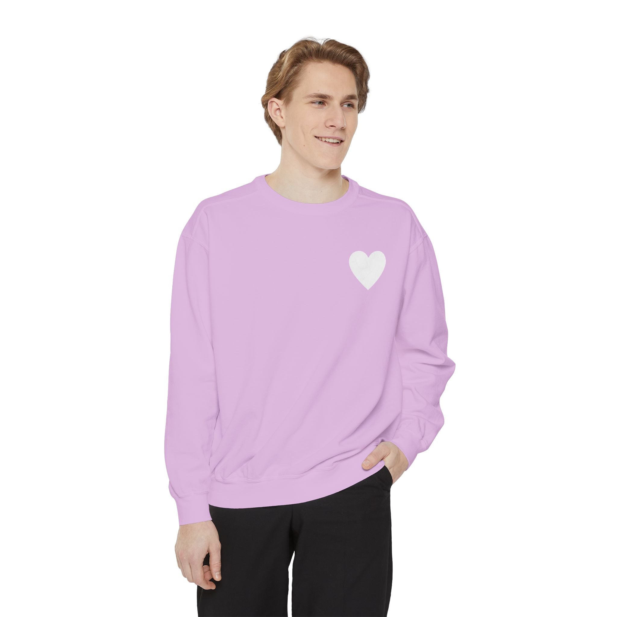 Faith Can Move Mountains Sweatshirt  Heart Chest Graphic