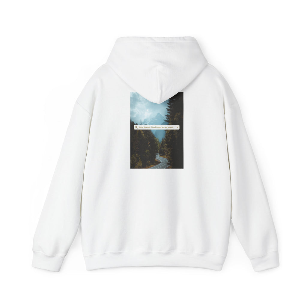 Mountain Road Hoodie with Gold Cross Chest Accent