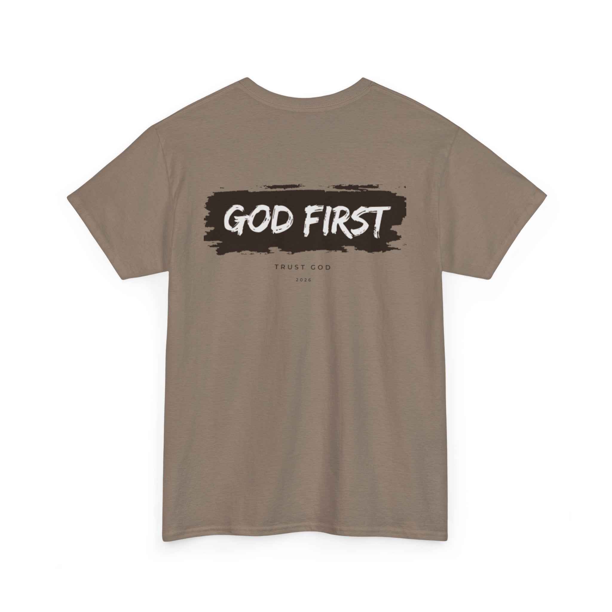 Faith Over Fear "God First" Tee Inspirational Christian T-Shirt
