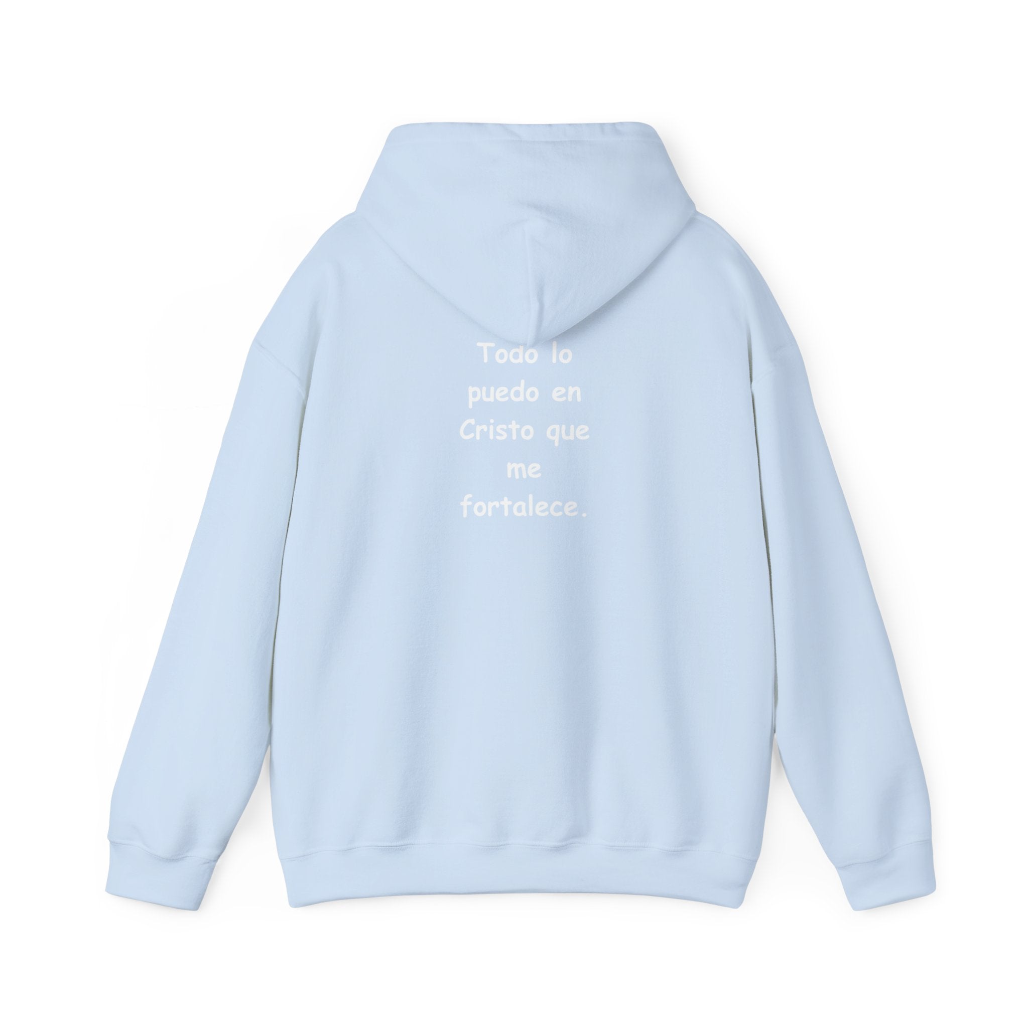 Filipenses 4:13 Hoodie 'Todo lo puedo en Cristo que me fortalece'.