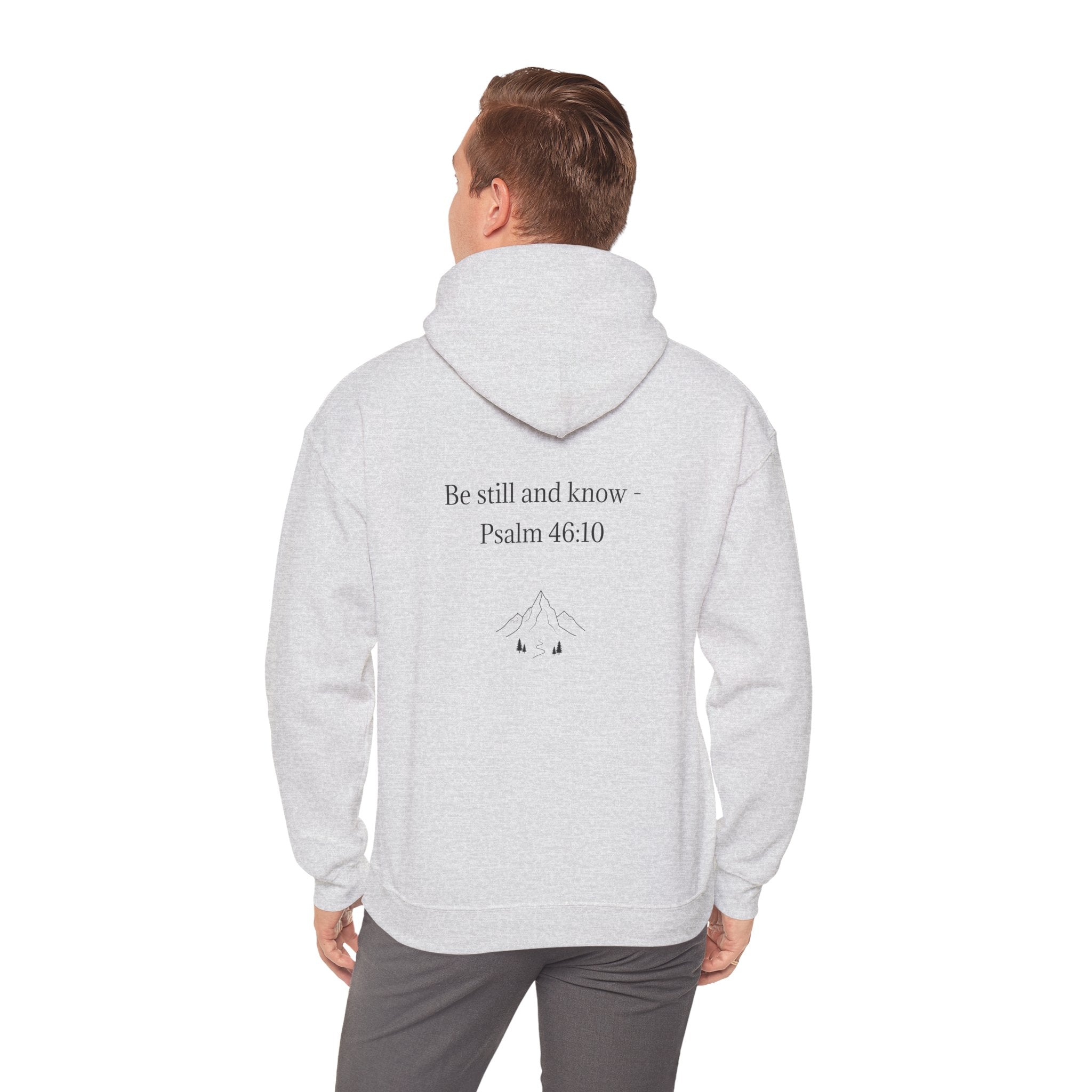 Hoodie "Be Still and Know" Psalm 46:10 Minimal Faith Hoodie
