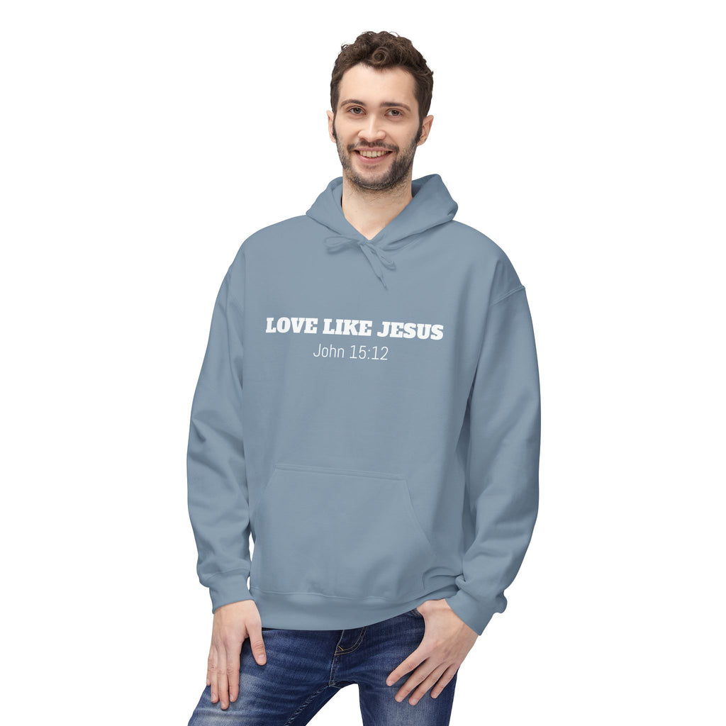 Love Like Jesus Hoodie John 13:34 Christian Faith Pullover
