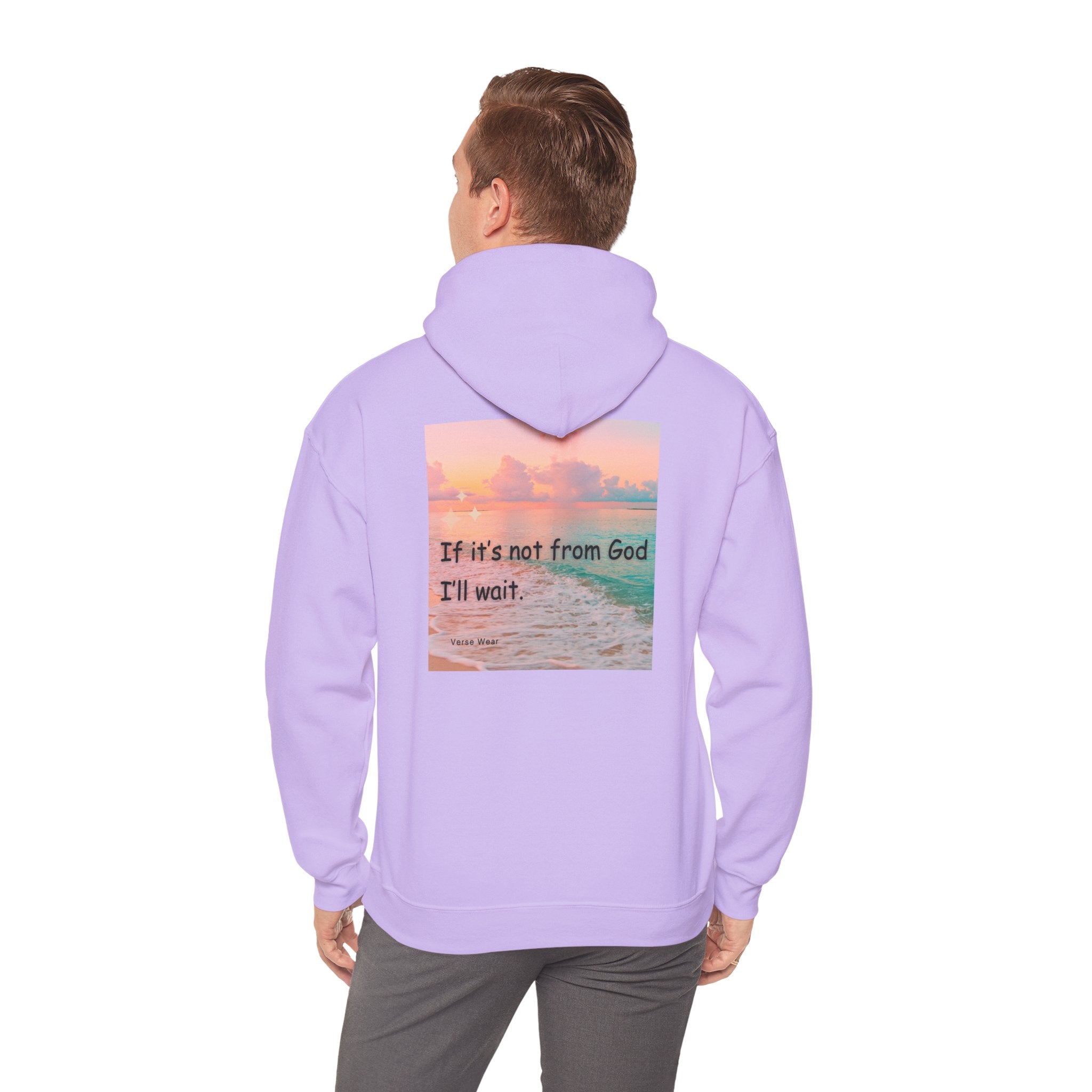 Christian Cross Hoodie "If It's Not From God I'll Wait" Inspirational Faith Sweatshirt