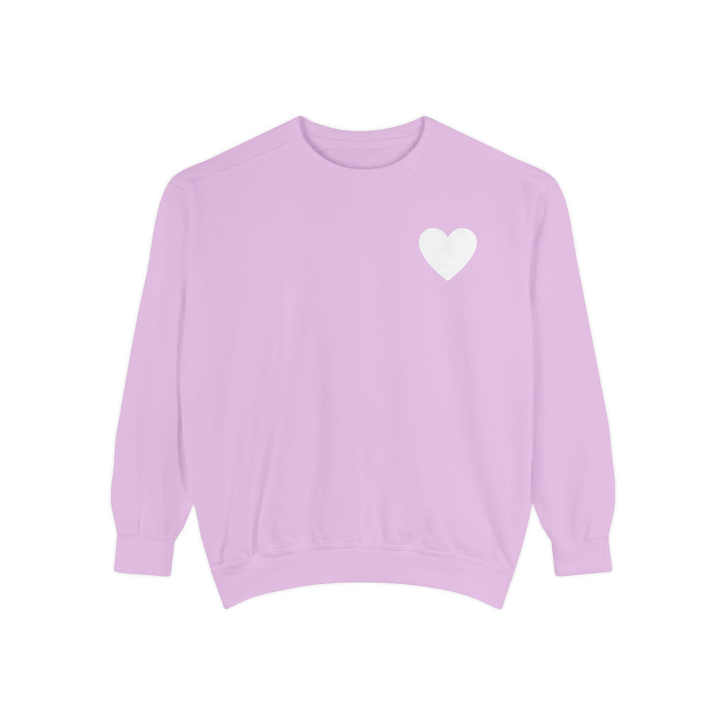 Faith Can Move Mountains Sweatshirt  Heart Chest Graphic