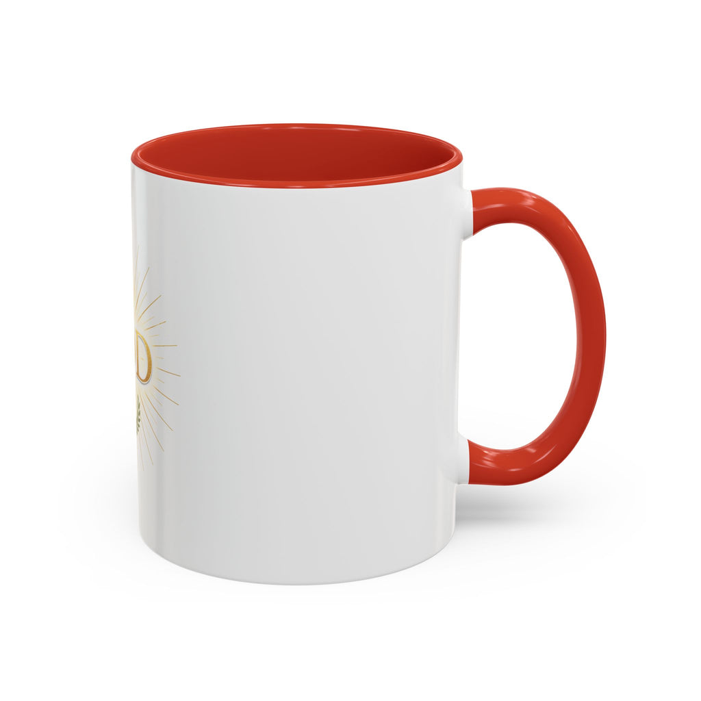 God Radiant Accent Coffee Mug — Inspirational Christian Ceramic Mug
