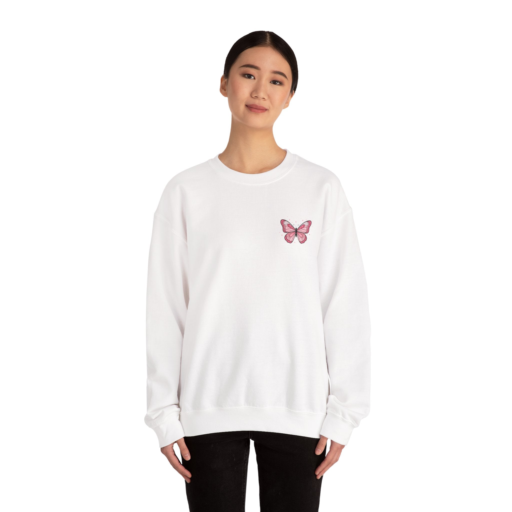 Crewneck Sweatshirt — 'God Is Good All The Time' Butterfly & Icons