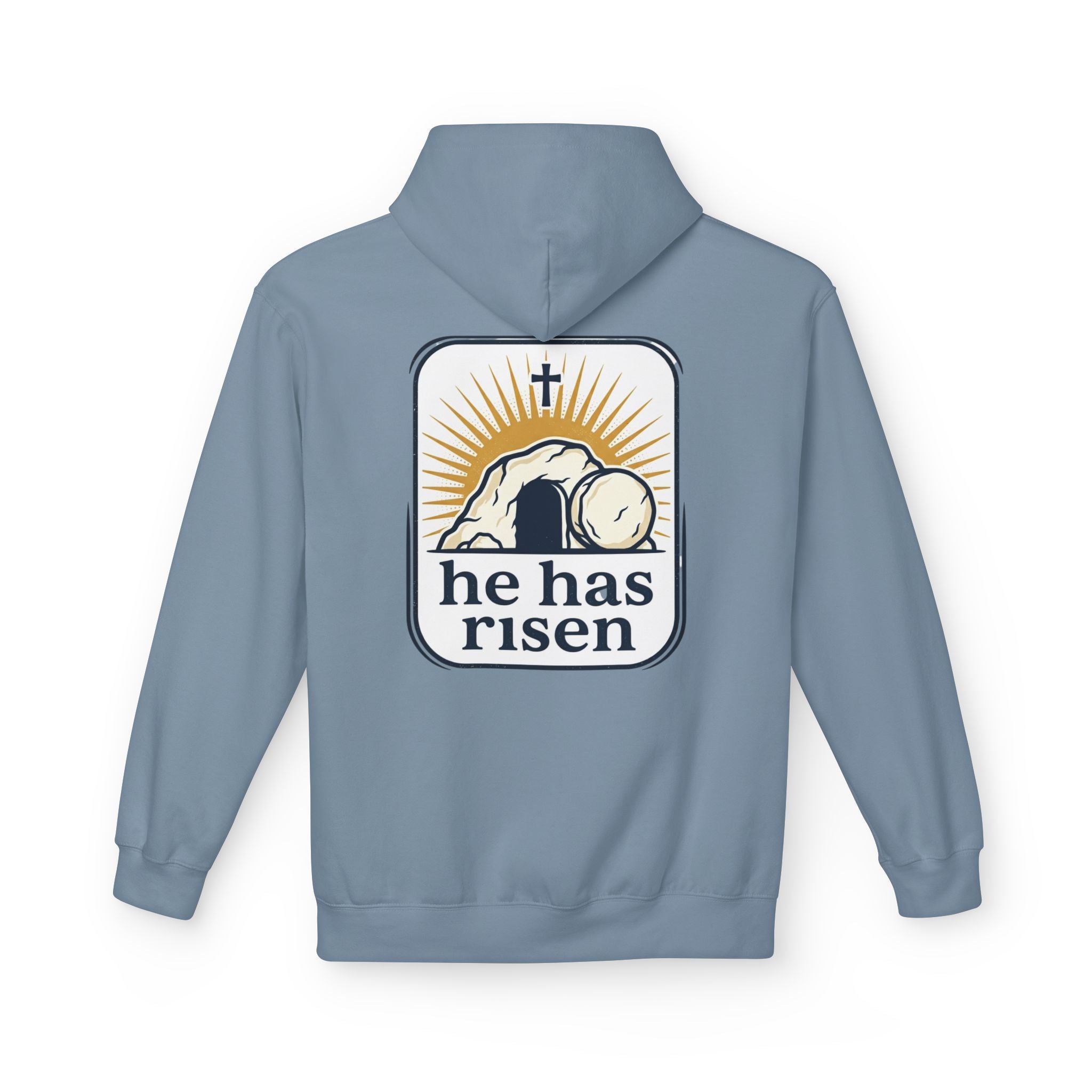 Matthew 28:6 Hoodie — "He Is Risen" Easter Christian Pullover