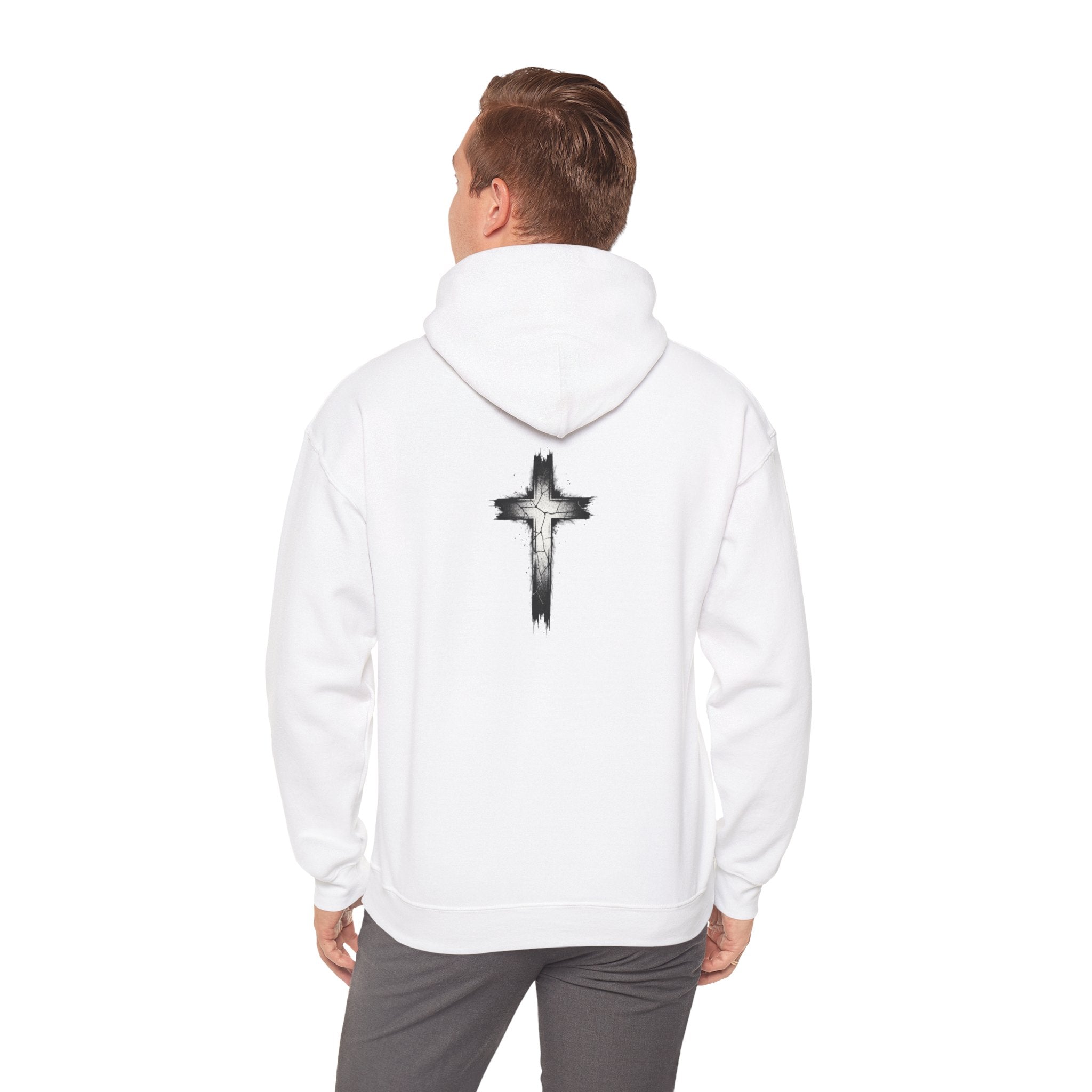 Religious Hoodie Cross Graphic with Jesus Saves