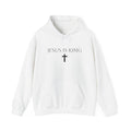 Minimal Cross Hoodie Small Center Chest Cross Graphic Religious Pullover
