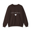 Love Like Jesus Sweatshirt Faith Inspired Crewneck with Heart Graphic