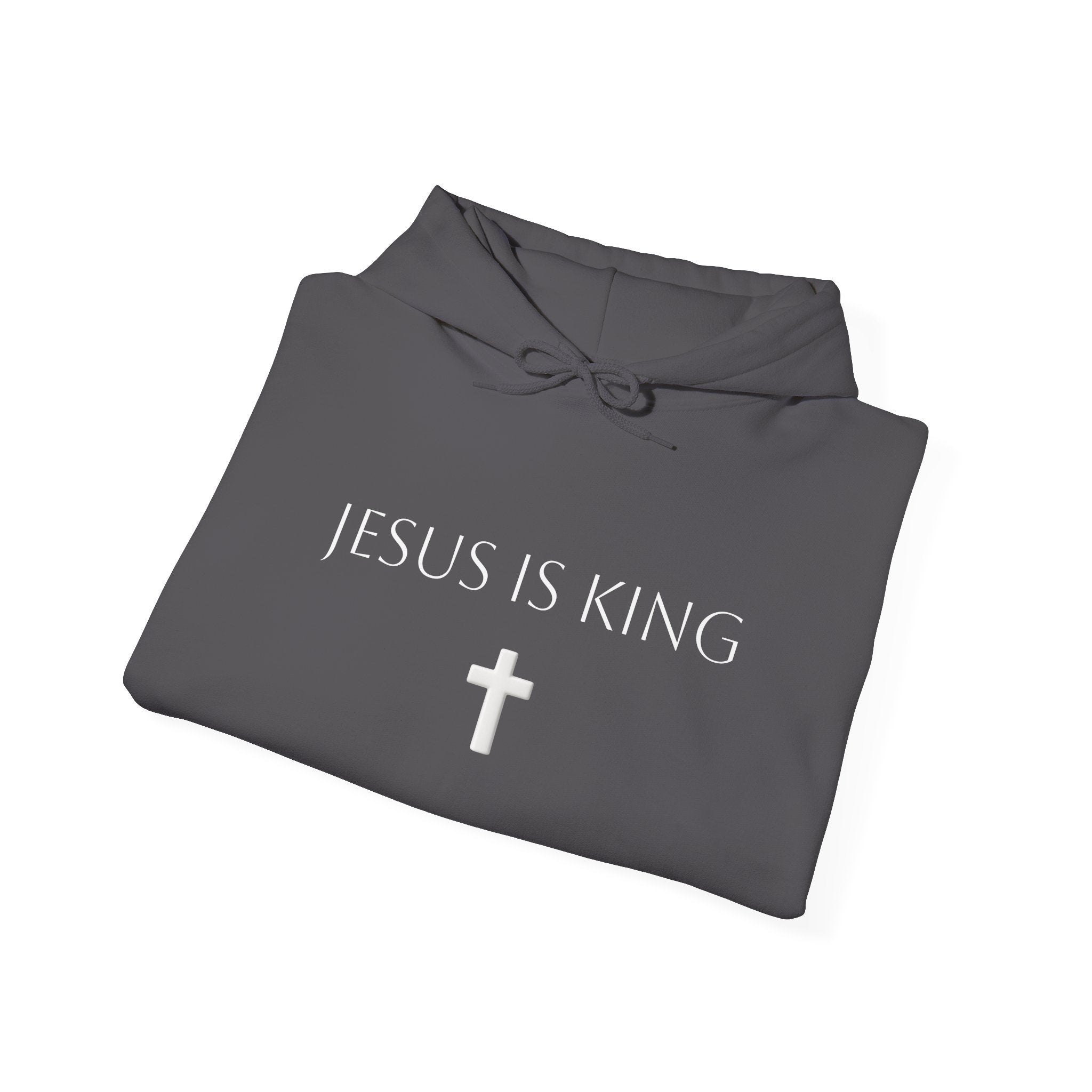 Minimal Cross Hoodie Small Center Chest Cross Graphic Religious Pullover