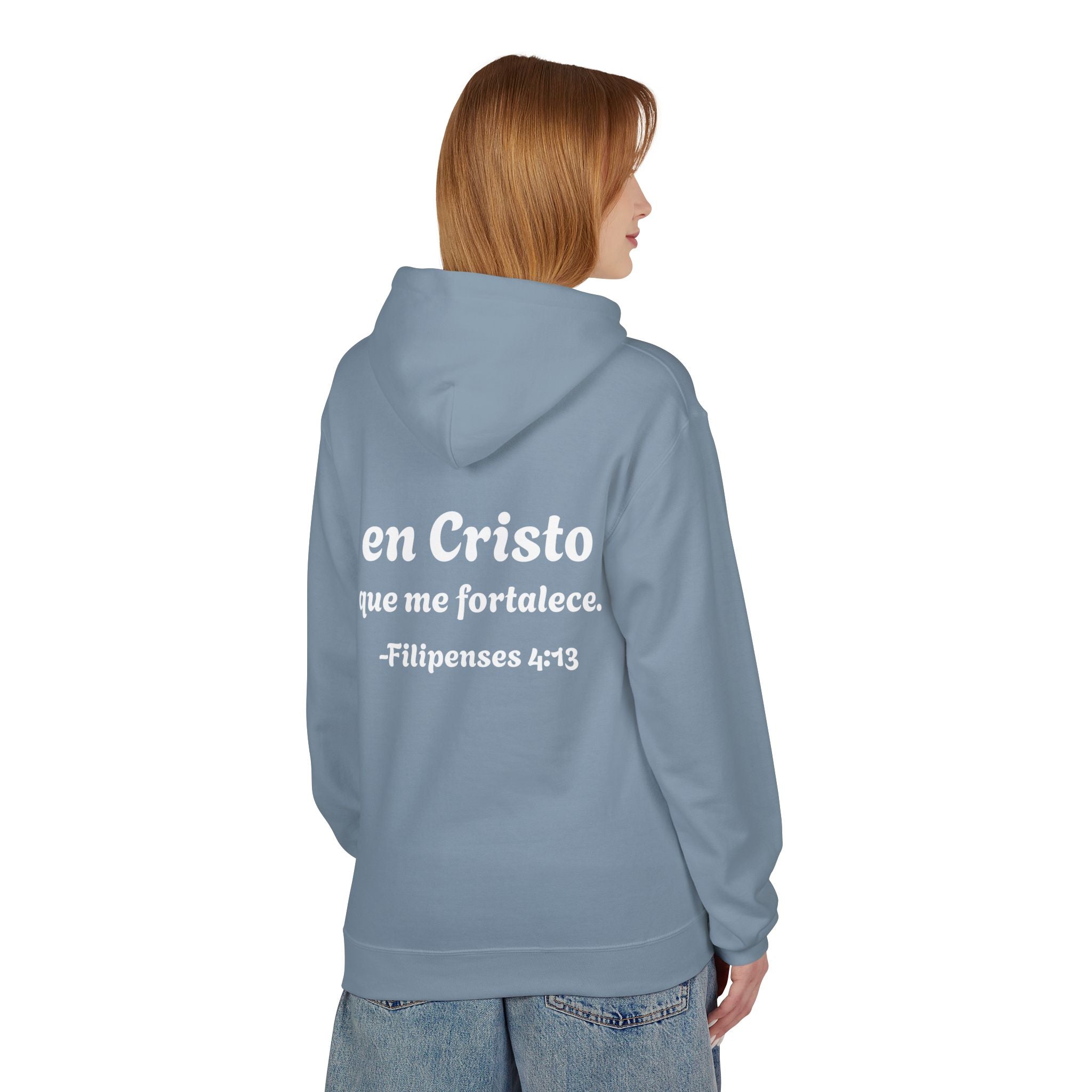 Hoodie "Todo lo puedo en Cristo" Spanish Faith Hoodie (Filipenses 4:13)