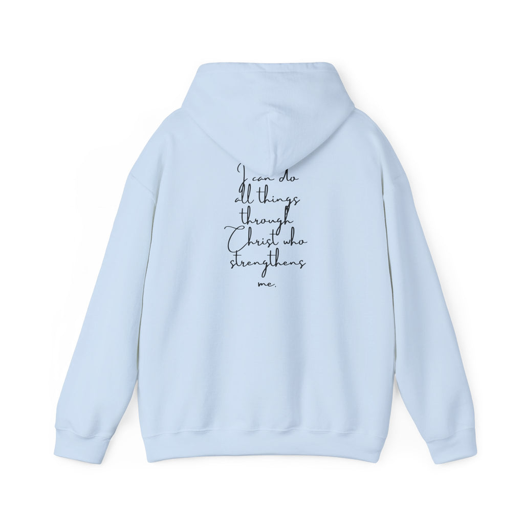 Philippians 4:13 Hoodie 'I Can Do All Things' Inspirational Faith Sweatshirt