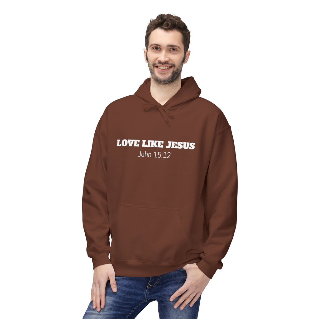 Love Like Jesus Hoodie John 13:34 Christian Faith Pullover