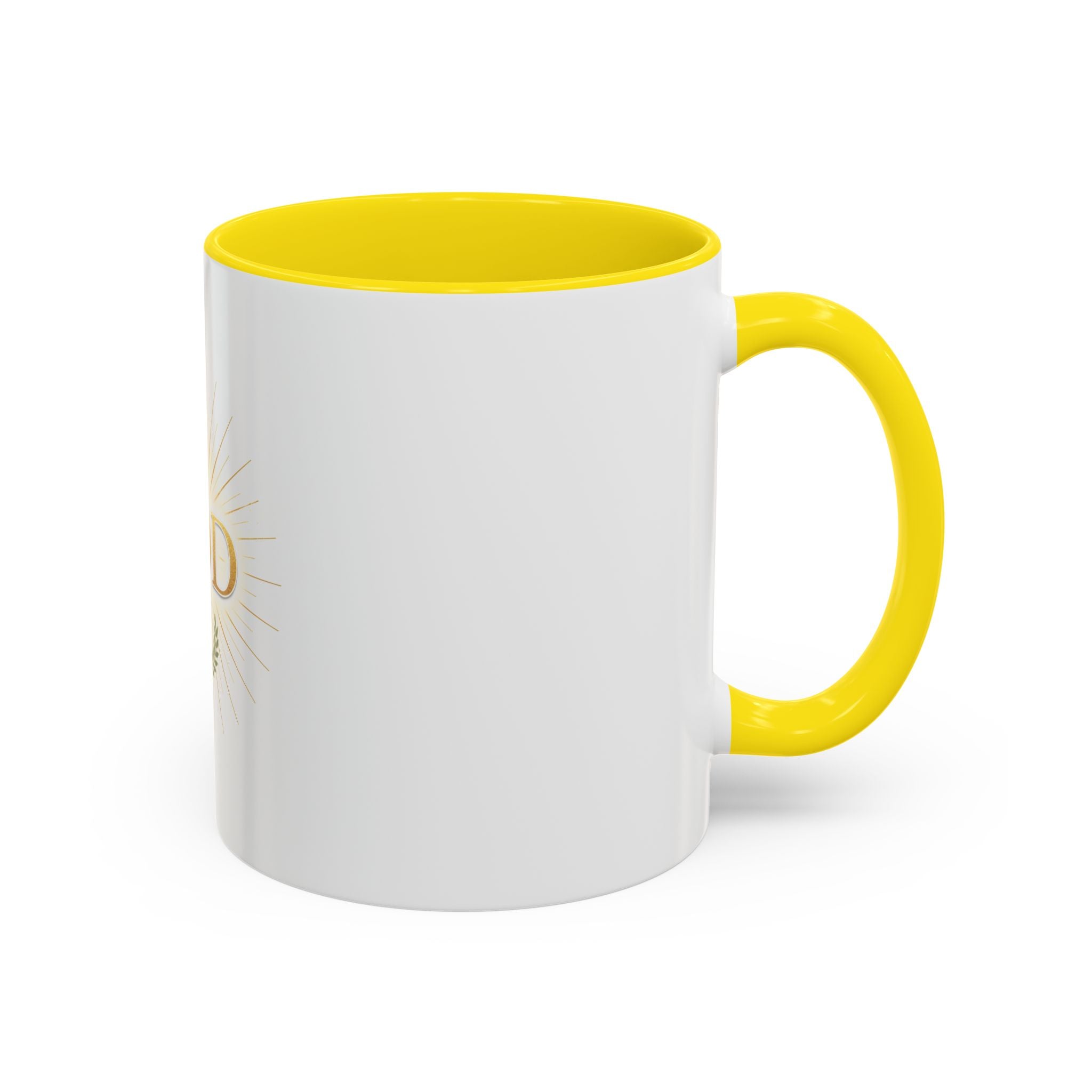 God Radiant Accent Coffee Mug — Inspirational Christian Ceramic Mug