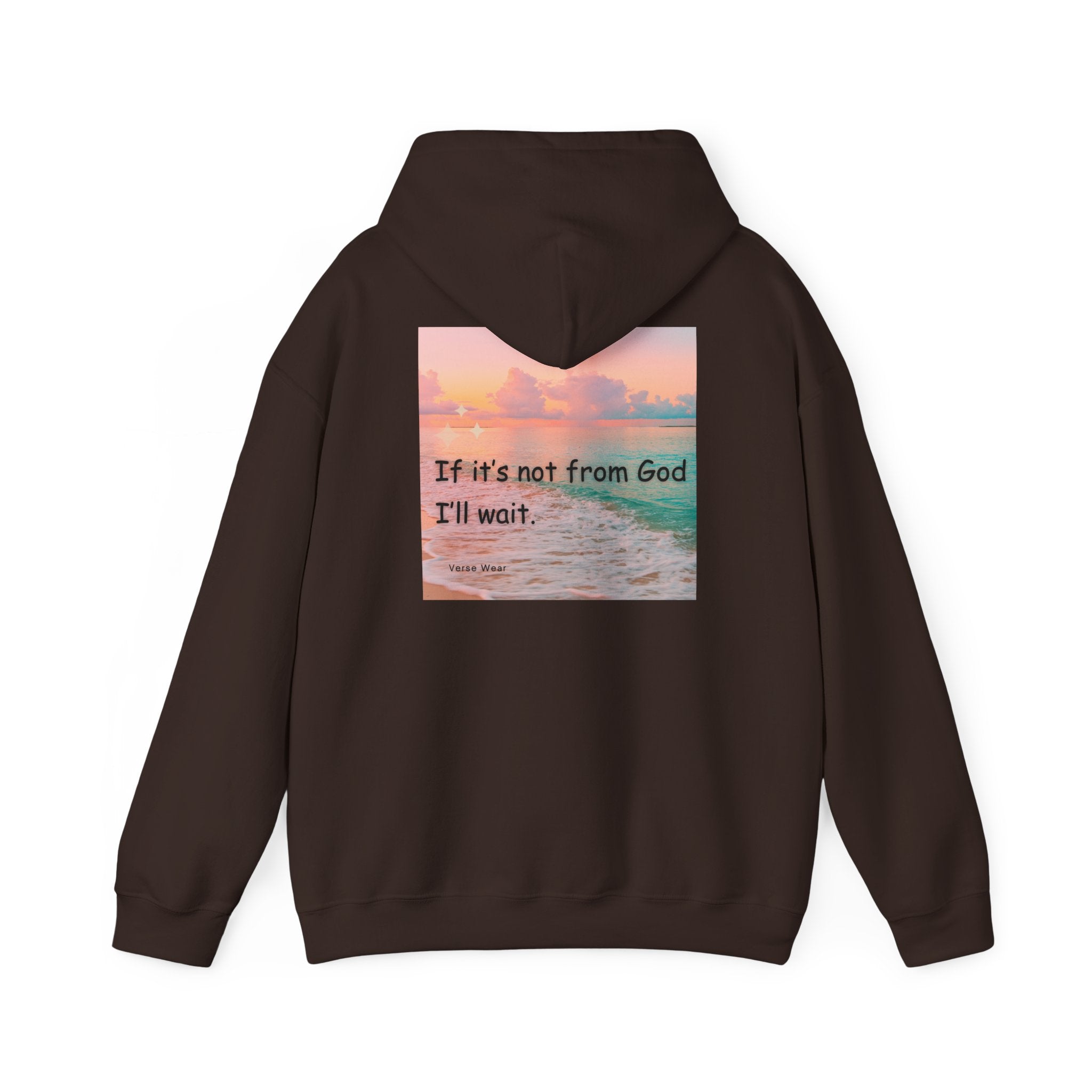 Christian Cross Hoodie "If It's Not From God I'll Wait" Inspirational Faith Sweatshirt