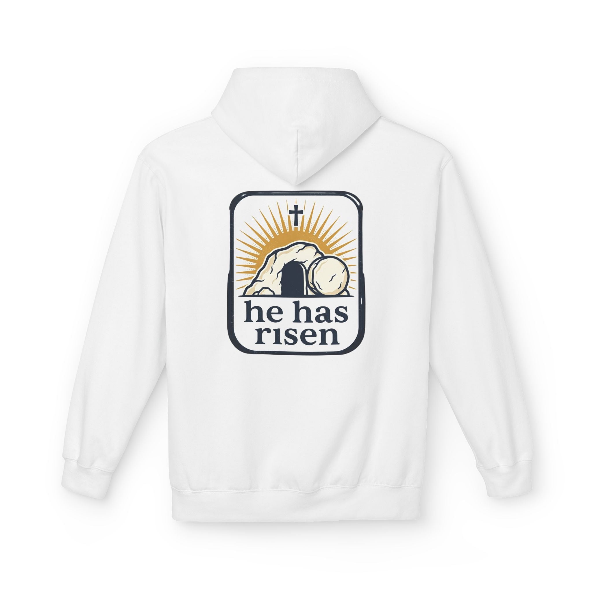 Matthew 28:6 Hoodie — "He Is Risen" Easter Christian Pullover
