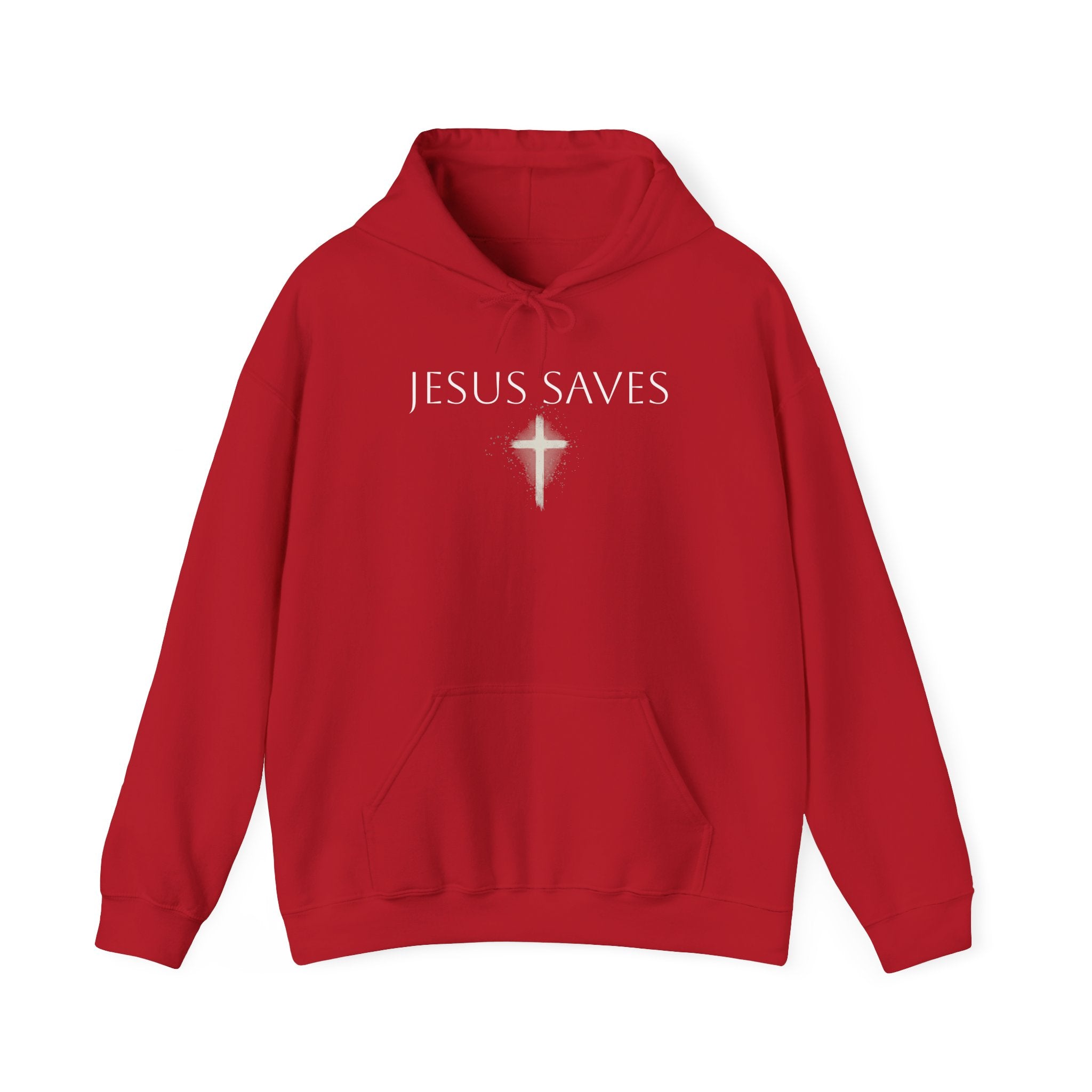 Religious Hoodie Cross Graphic with Jesus Saves