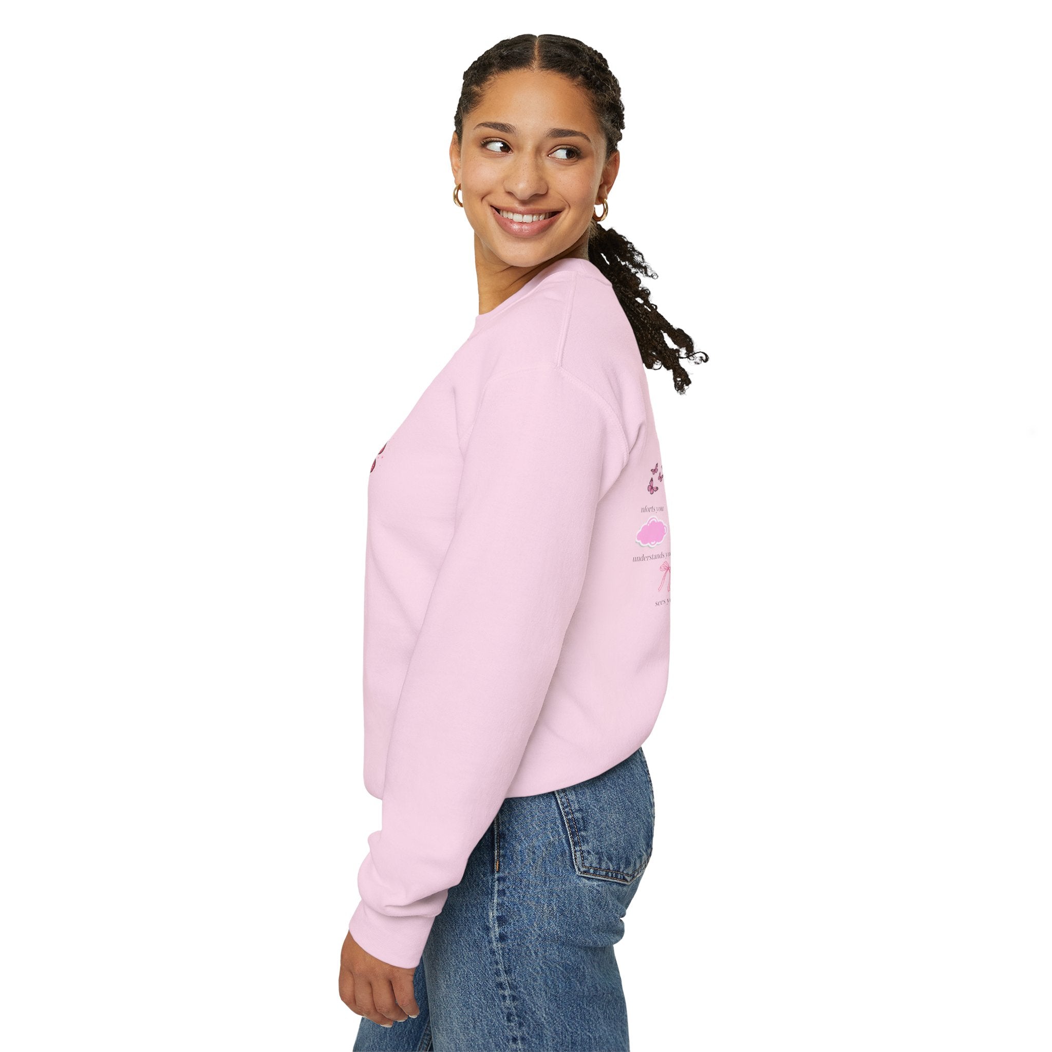 Crewneck Sweatshirt — 'God Is Good All The Time' Butterfly & Icons
