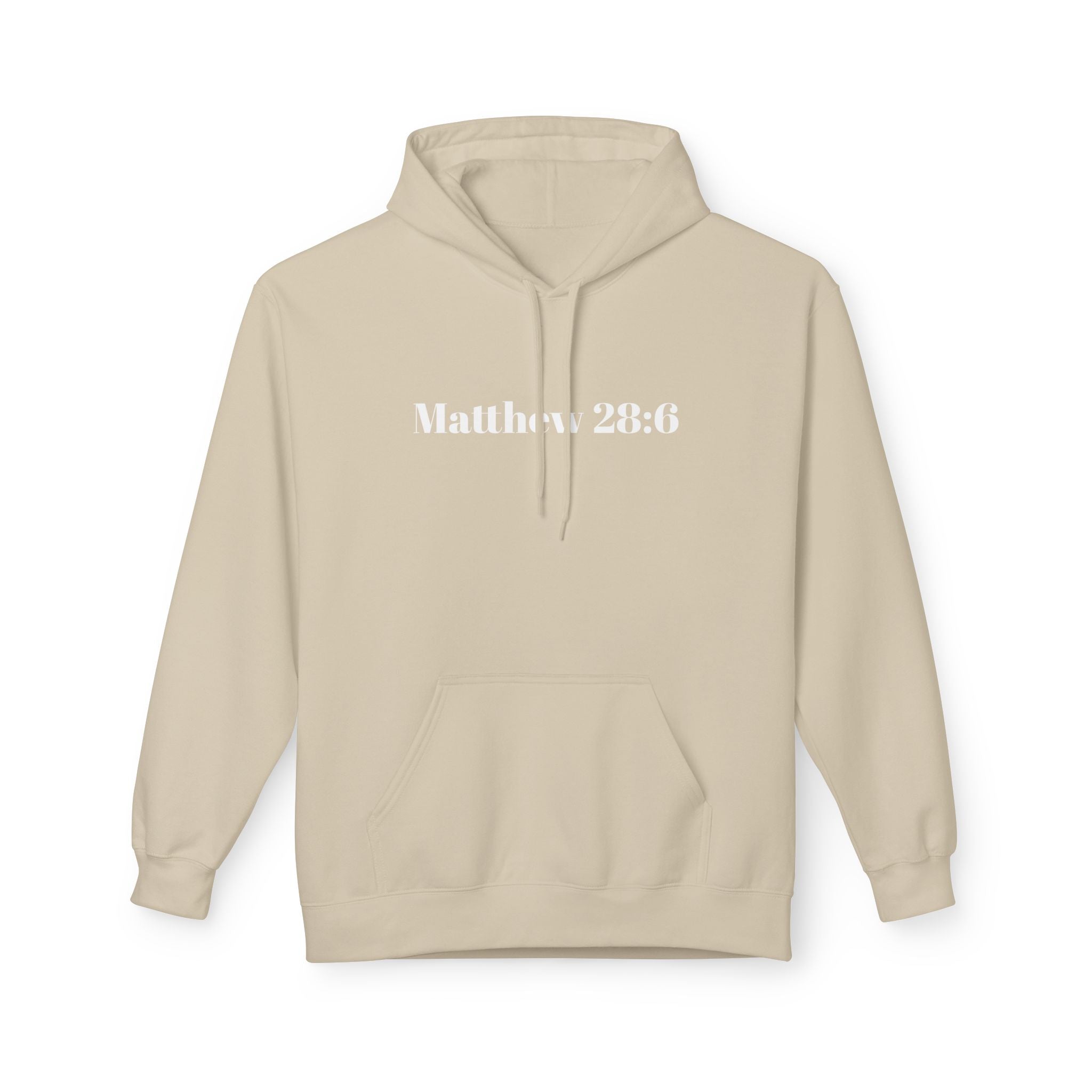 Matthew 28:6 Hoodie — "He Is Risen" Easter Christian Pullover
