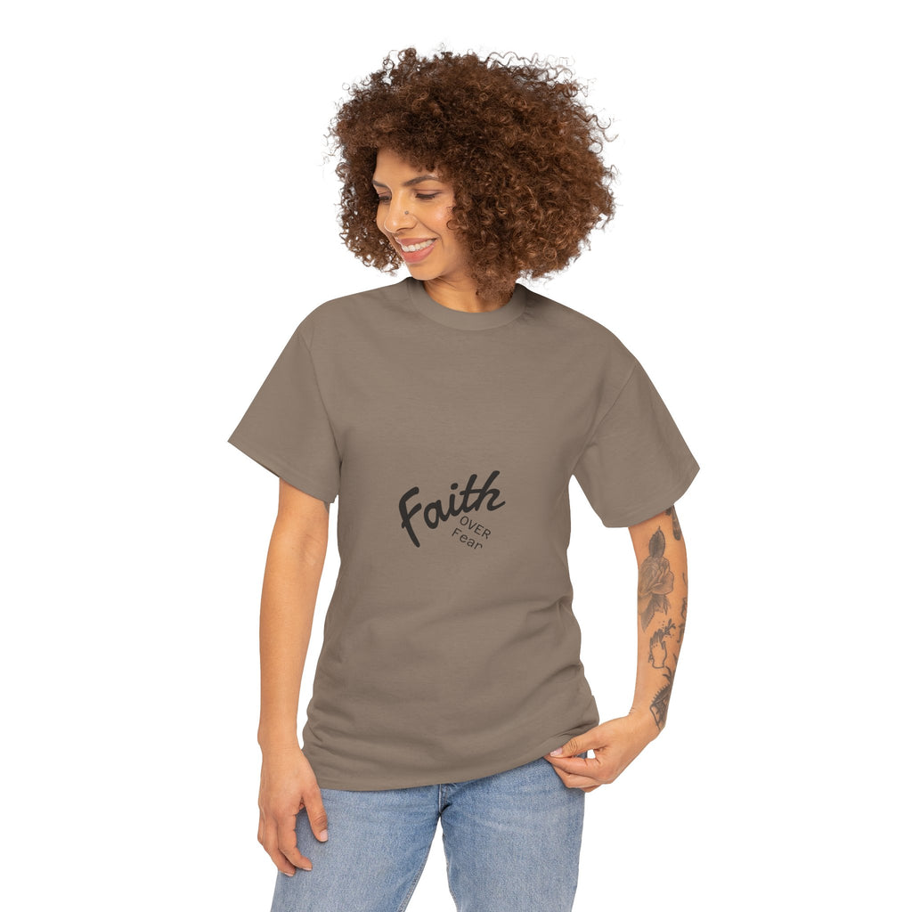 Faith Over Fear "God First" Tee Inspirational Christian T-Shirt