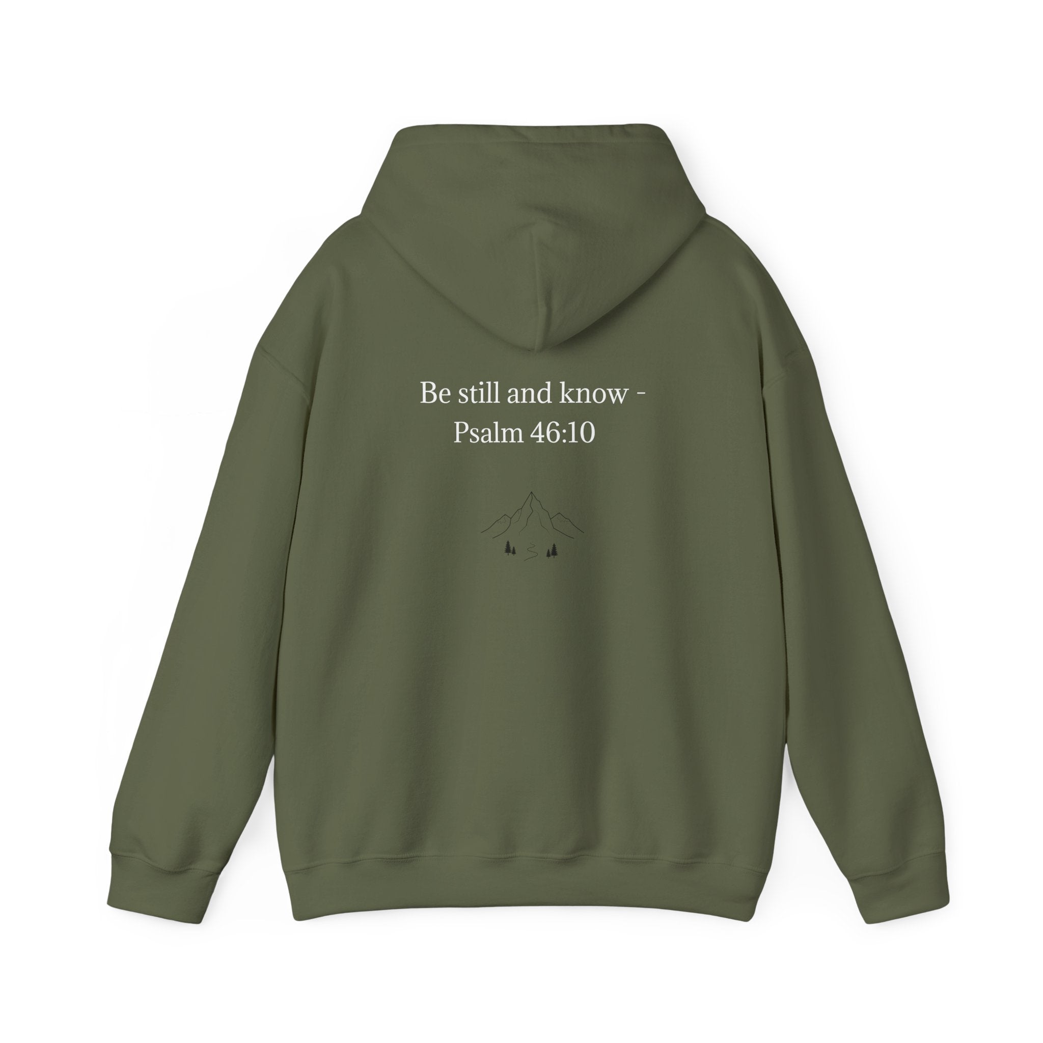 Hoodie "Be Still and Know" Psalm 46:10 Minimal Faith Hoodie