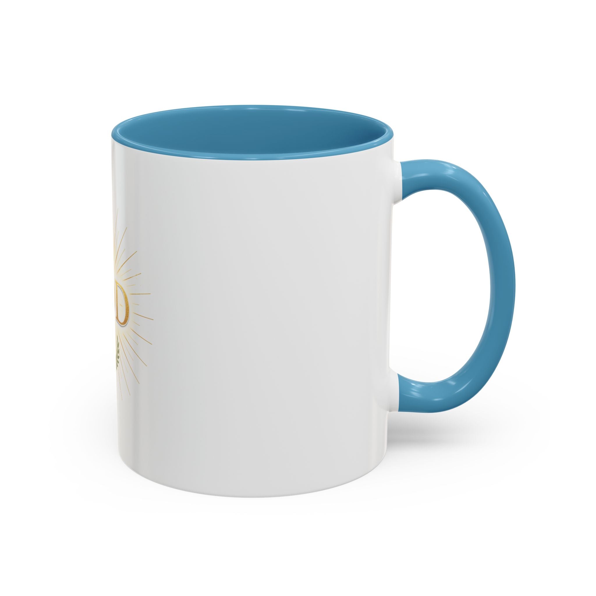 God Radiant Accent Coffee Mug — Inspirational Christian Ceramic Mug
