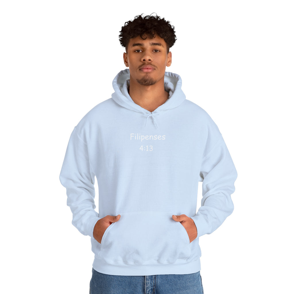 Filipenses 4:13 Hoodie 'Todo lo puedo en Cristo que me fortalece'.