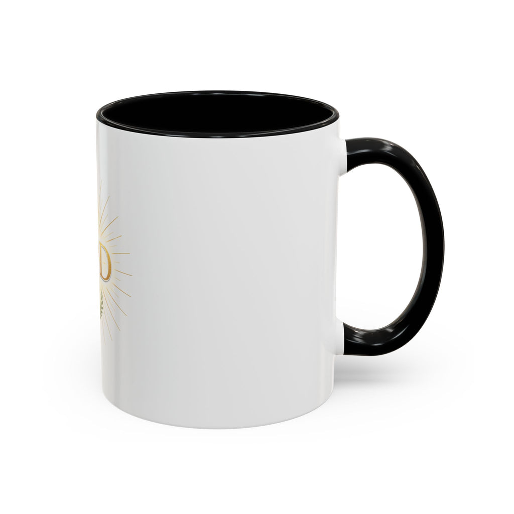 God Radiant Accent Coffee Mug — Inspirational Christian Ceramic Mug
