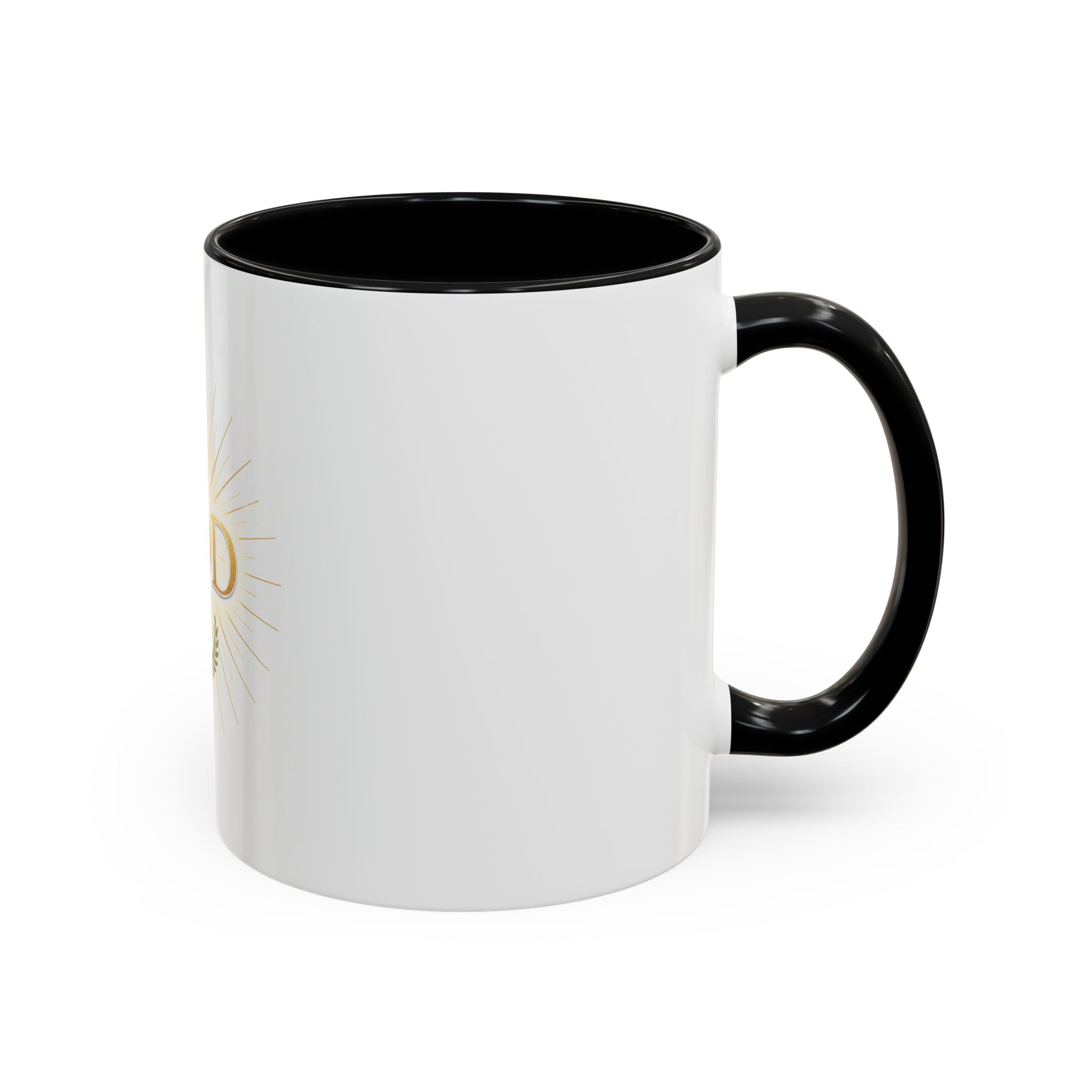 God Radiant Accent Coffee Mug — Inspirational Christian Ceramic Mug