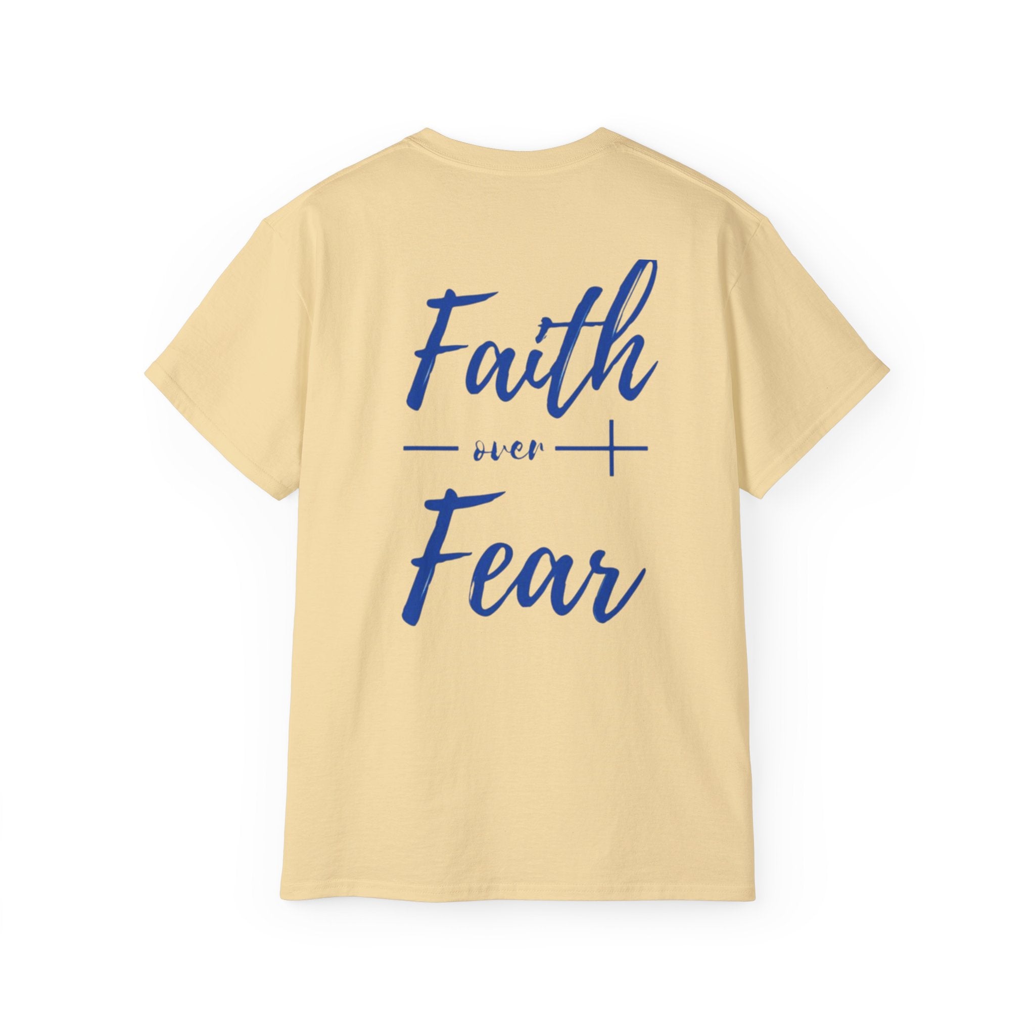 Faith Over Fear T-Shirt — Christian Cross Chest Logo Tee