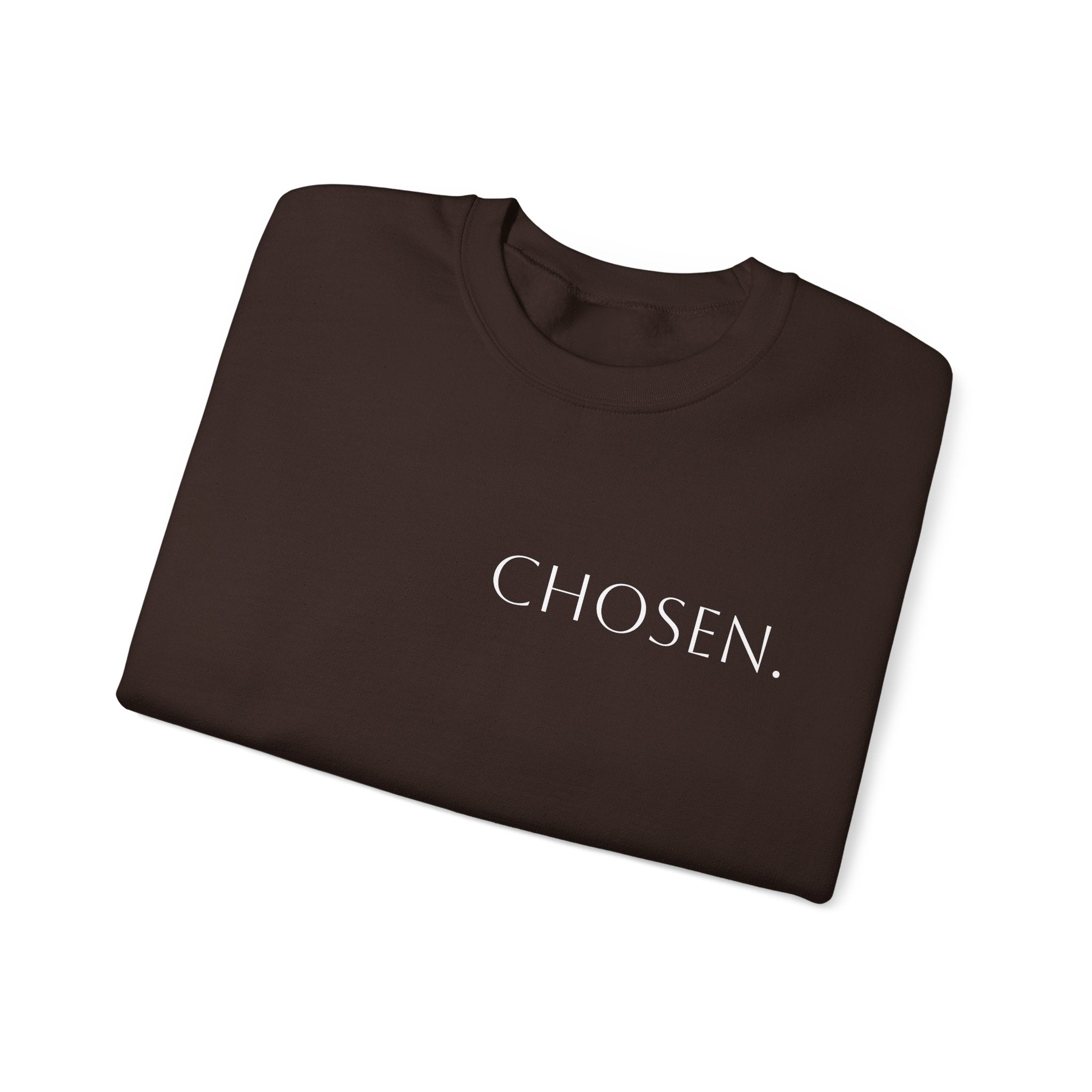 Chosen Sweatshirt Christian Crewneck with “1 Peter 2:9” Back Text