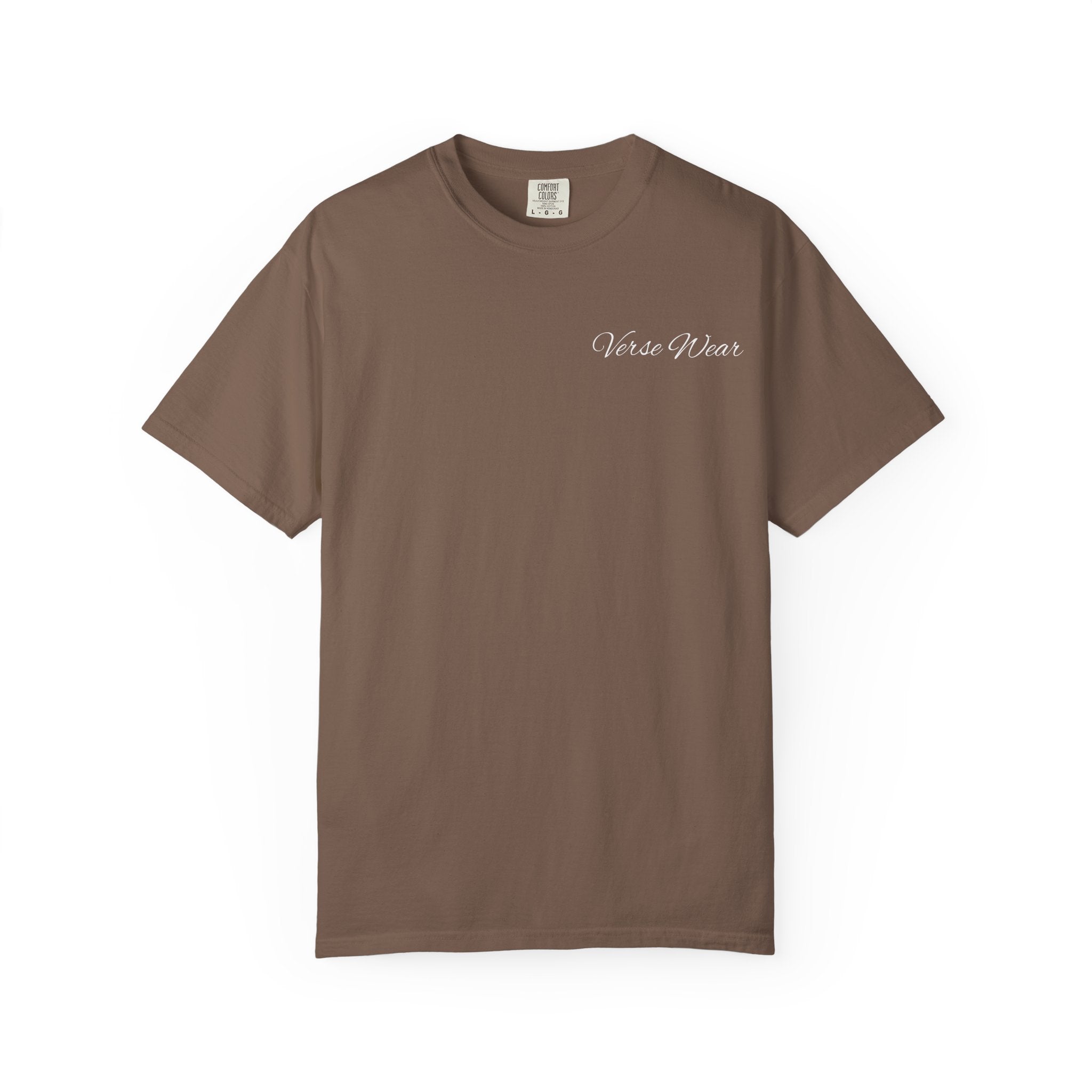 Pray Work Trust Tee Garment-Dyed Brown Inspirational T-Shirt