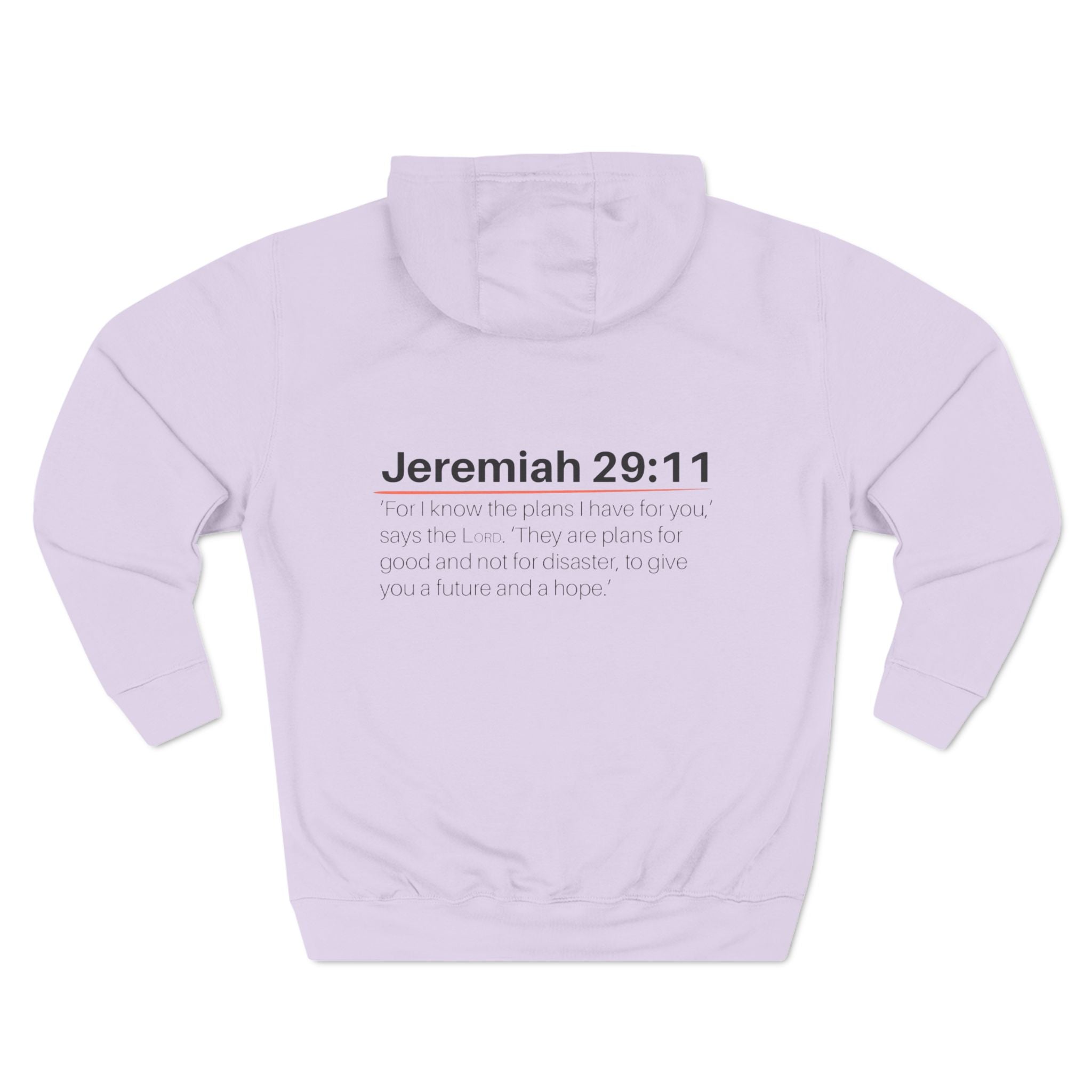 Jeremiah 29:11 Hoodie Christian Bible Verse Fleece Hoodie