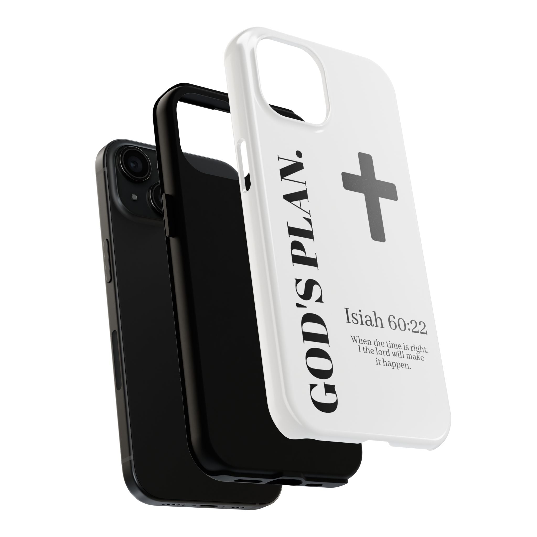 God's Plan Phone Case — Isaiah 60:22 Christian Cross Tough Phone Cover