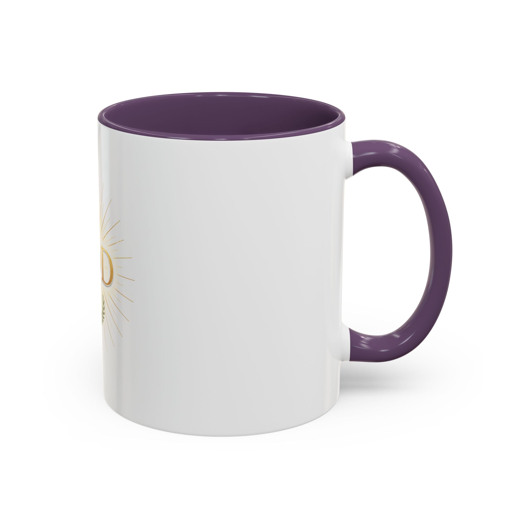 God Radiant Accent Coffee Mug — Inspirational Christian Ceramic Mug