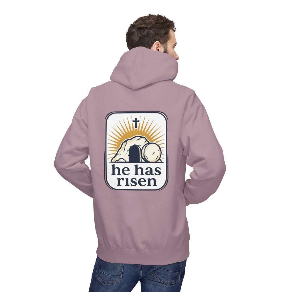 Matthew 28:6 Hoodie — "He Is Risen" Easter Christian Pullover
