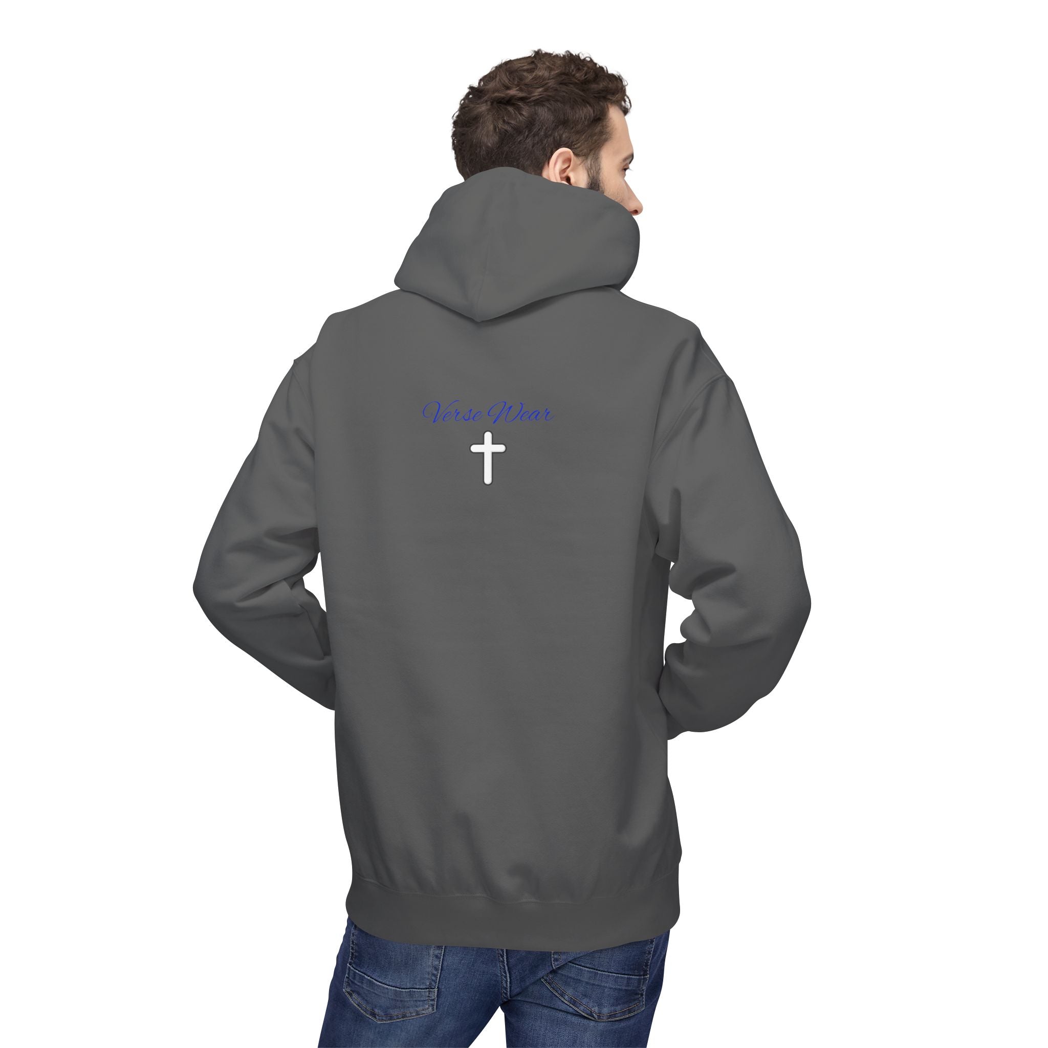 Hoodie — "By His Grace" Christian Cross Hoodie (Romans 5:24)