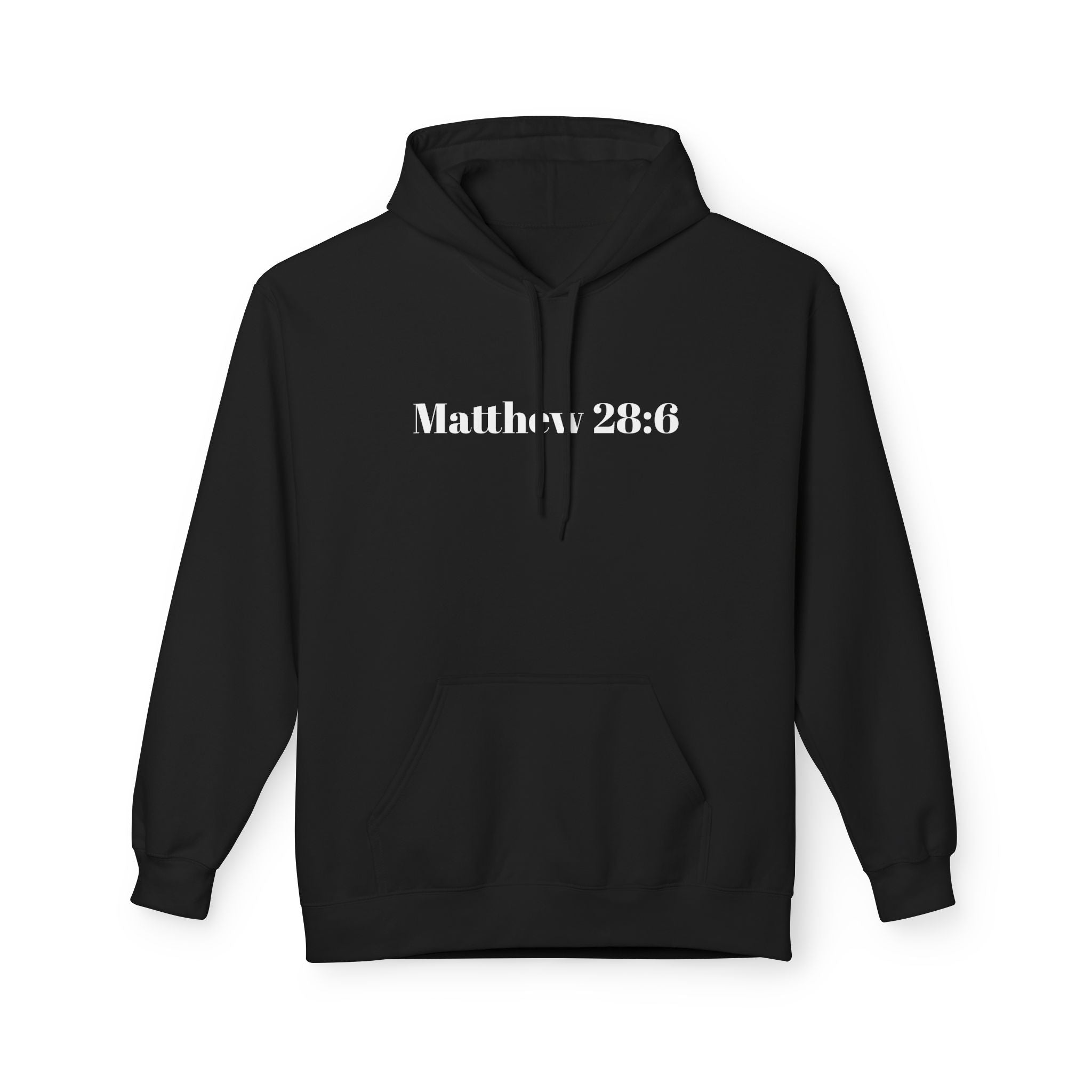 Matthew 28:6 Hoodie — "He Is Risen" Easter Christian Pullover
